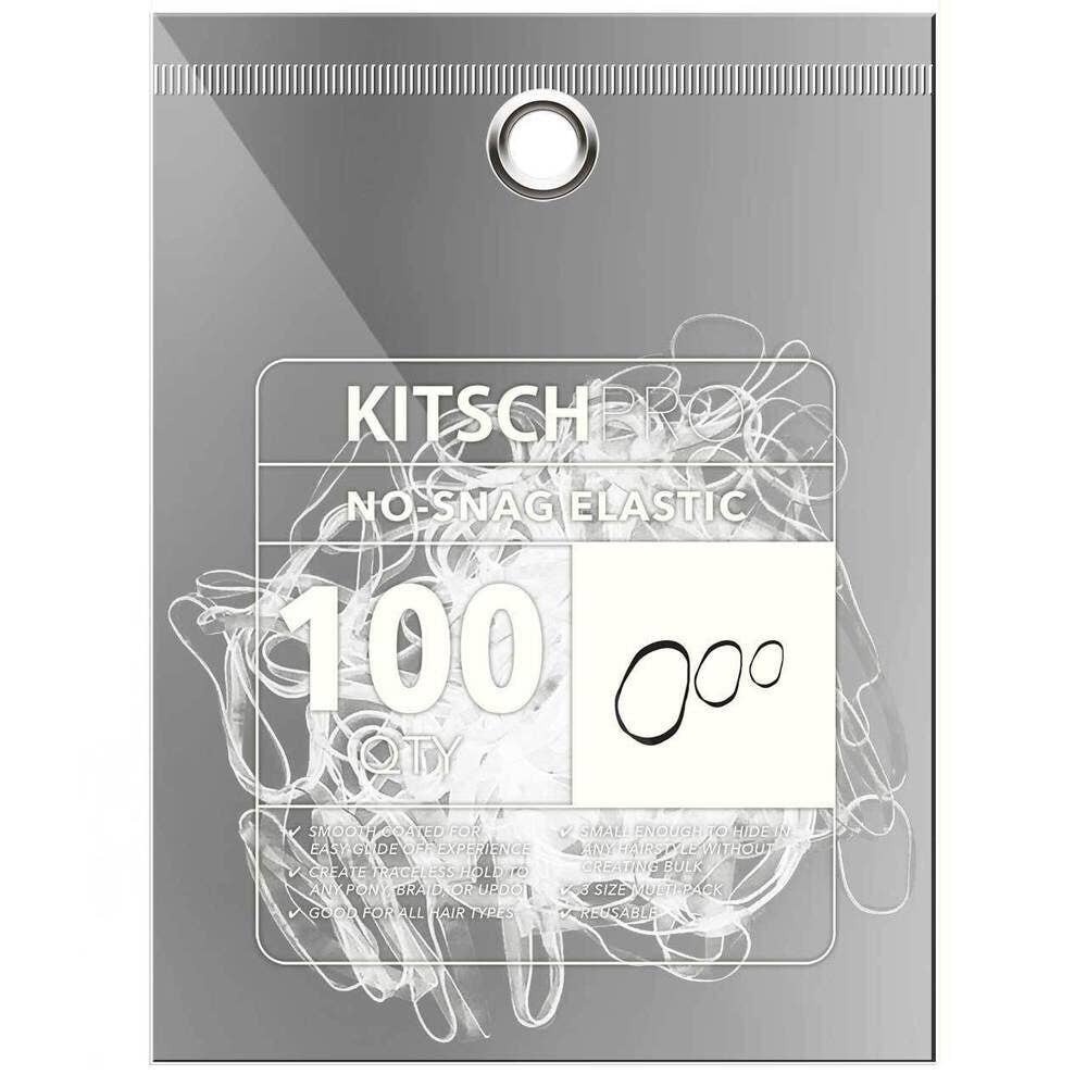 100-Piece Clear No Snag Elastic Hair Ties for Women & Girls - Tangle-Free Hair Accessories for School, Work & Sports