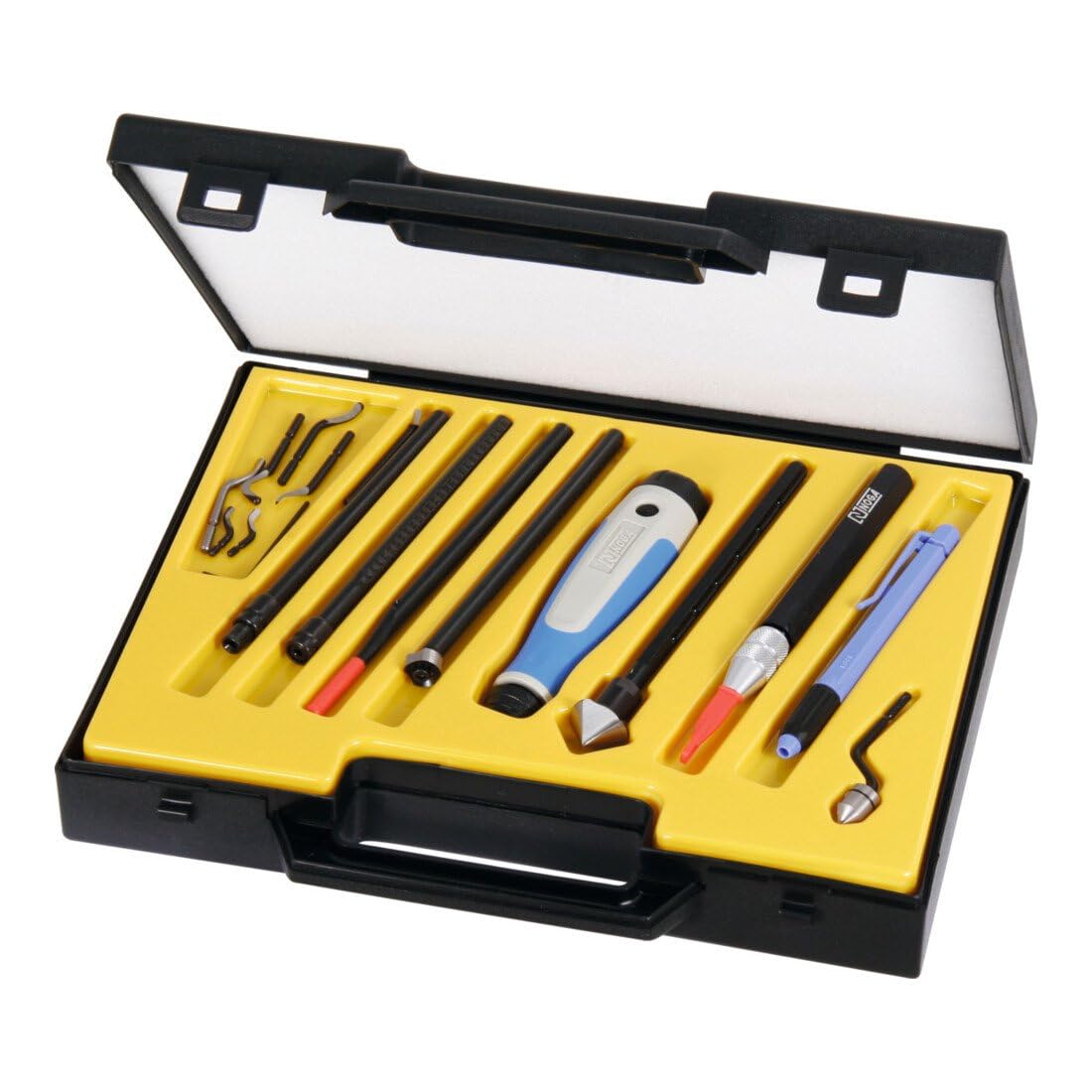 Noga NG9400 21-Piece Gold Box Deburring Tool Kit - Professional Machinist Tools for Metalworking, Woodworking & DIY Projects | Perfect for Workshop, Garage & Industrial Use