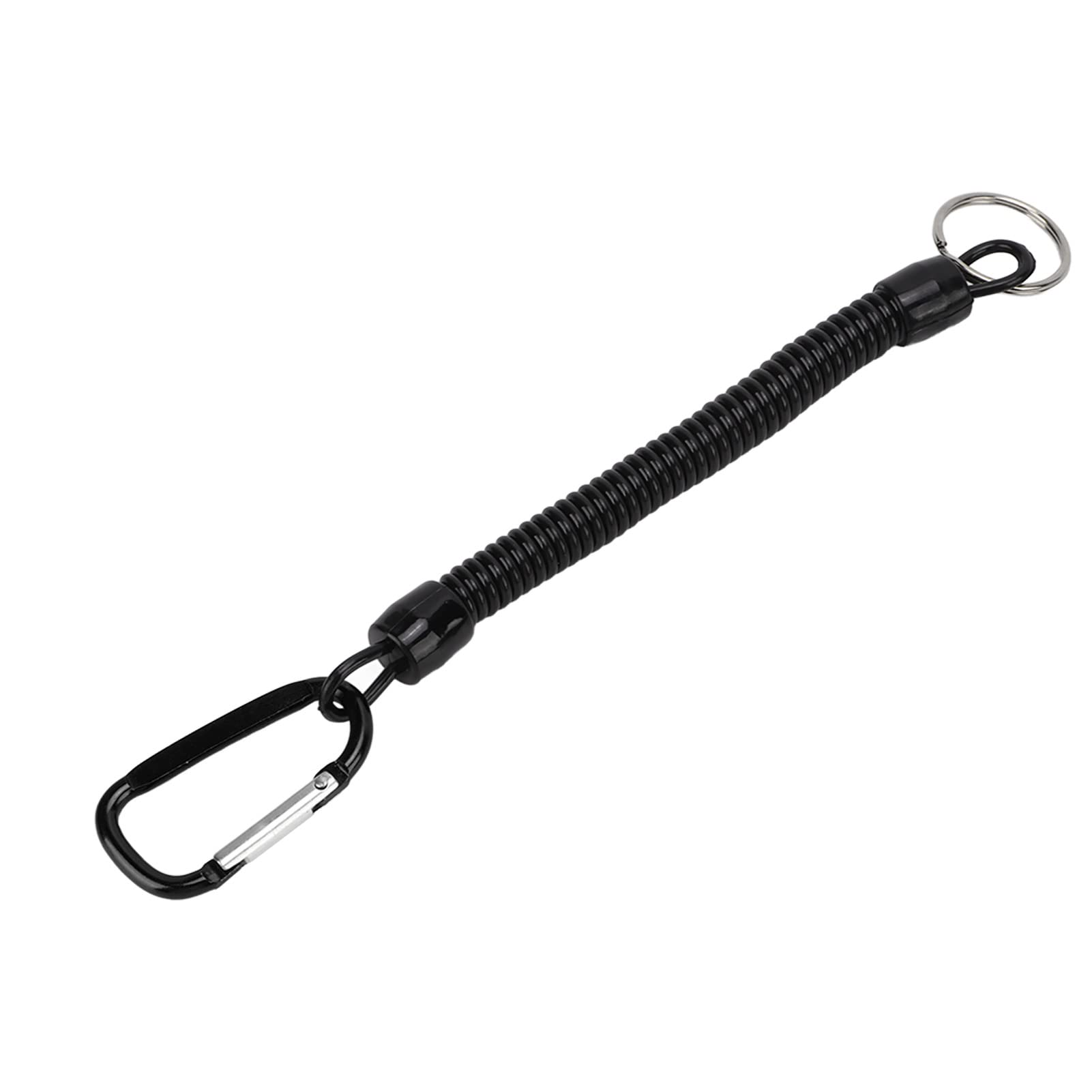 Retractable Fishing Lanyard - Steel Wire Coiled Safety Rope for Anglers