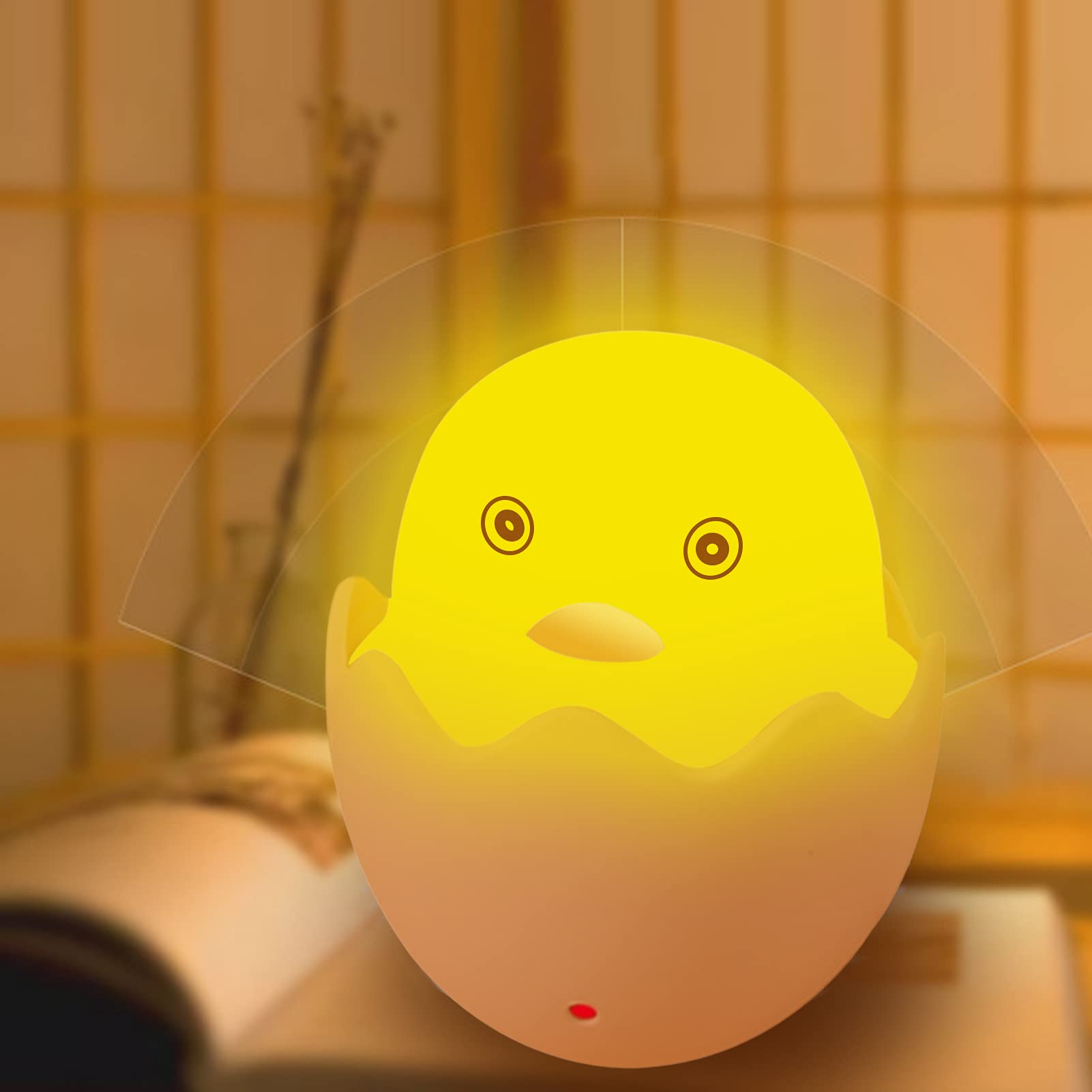 Cartoon Chick LED Night Light - Smart Light Sensor, Energy Saving Plug-in Night Lamp for Kids - Perfect for Bedrooms, Nurseries & Hallways