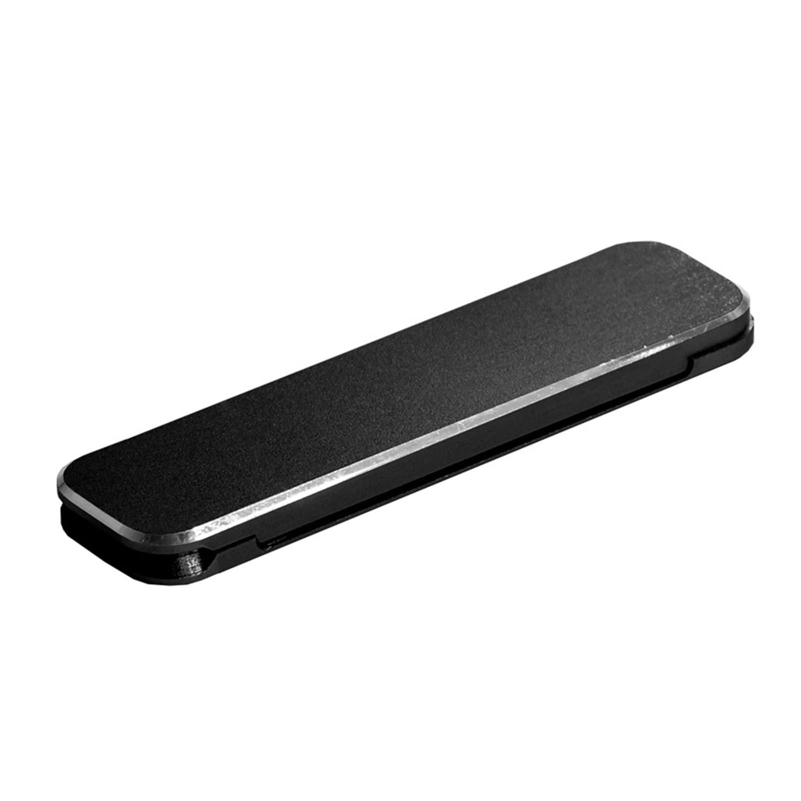 Universal Mini Metal Folding Phone Stand - Aluminum Alloy Portable Desktop Phone Holder for iPhone, Samsung & Smartphones - Perfect for Office, Home & Travel (Color: Black)