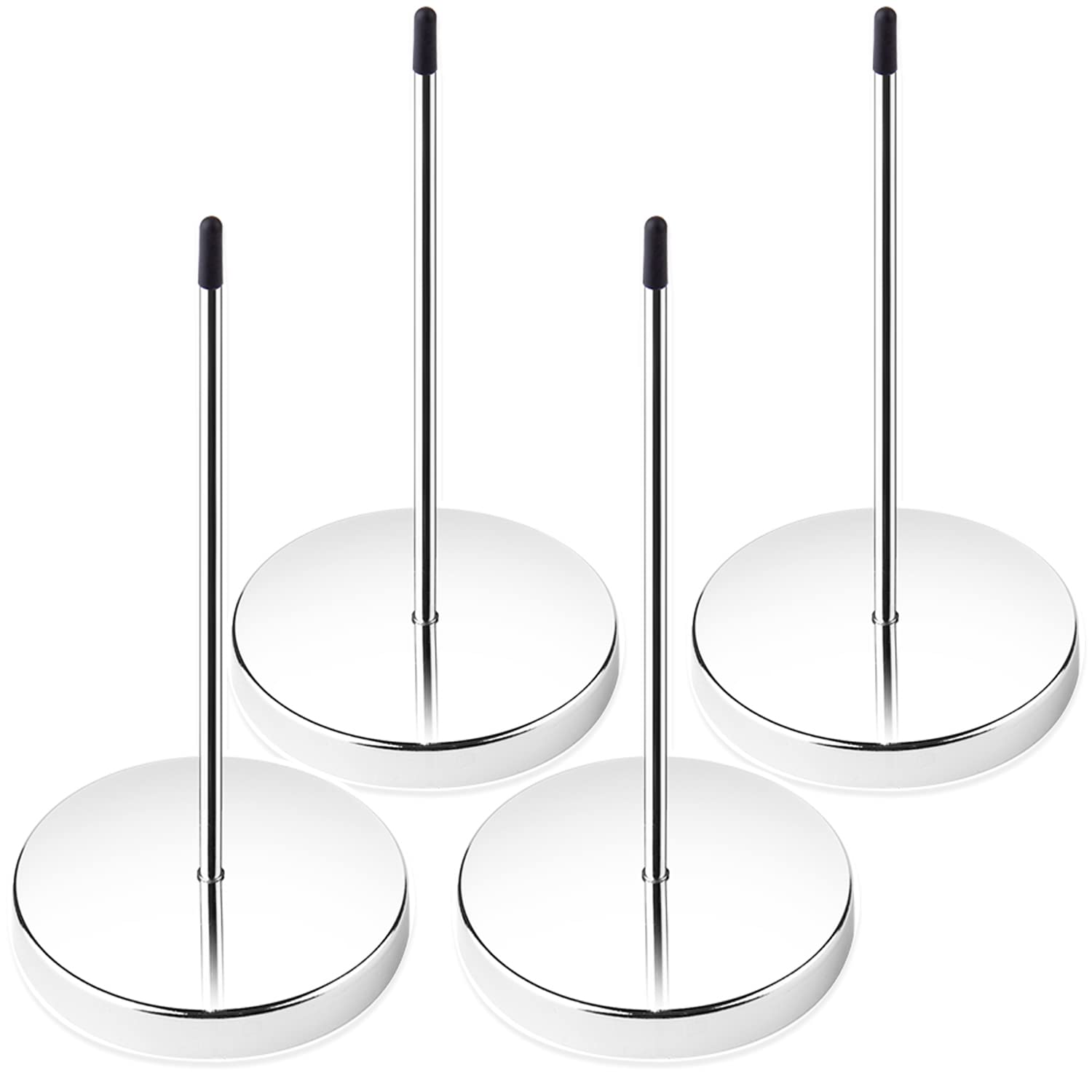4-Pack Silver Metal Receipt Holders - 5.5 Inch Bill Fork Check Spikes for Restaurant, Office & Home Organization - Durable Desk Organizer by HRLORKC | Perfect for Cashiers, Waiters & Small Business Receipt Management
