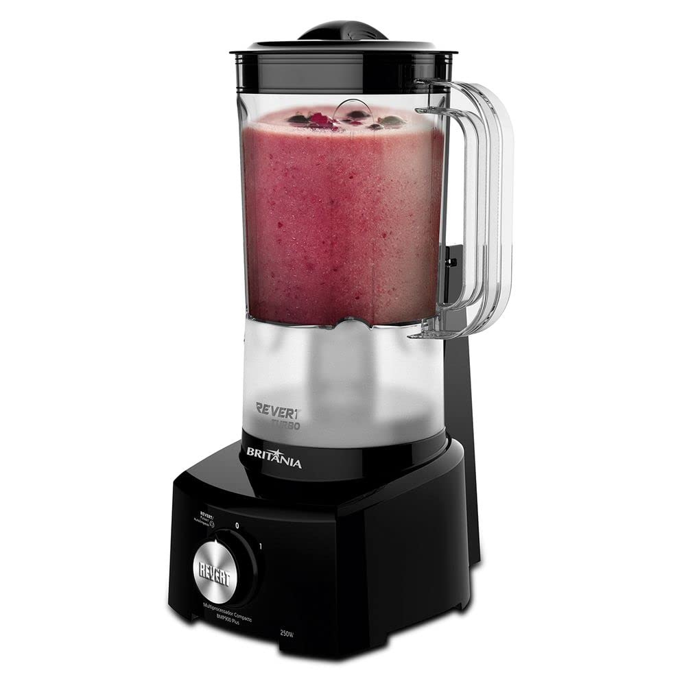 Britania BMP900P Plus Compact Food Processor 220V - Powerful Multi-Function Chopper, Blender & Mixer for Smoothies, Dough & Meal Prep - Ideal for Home Kitchens & Small Restaurants