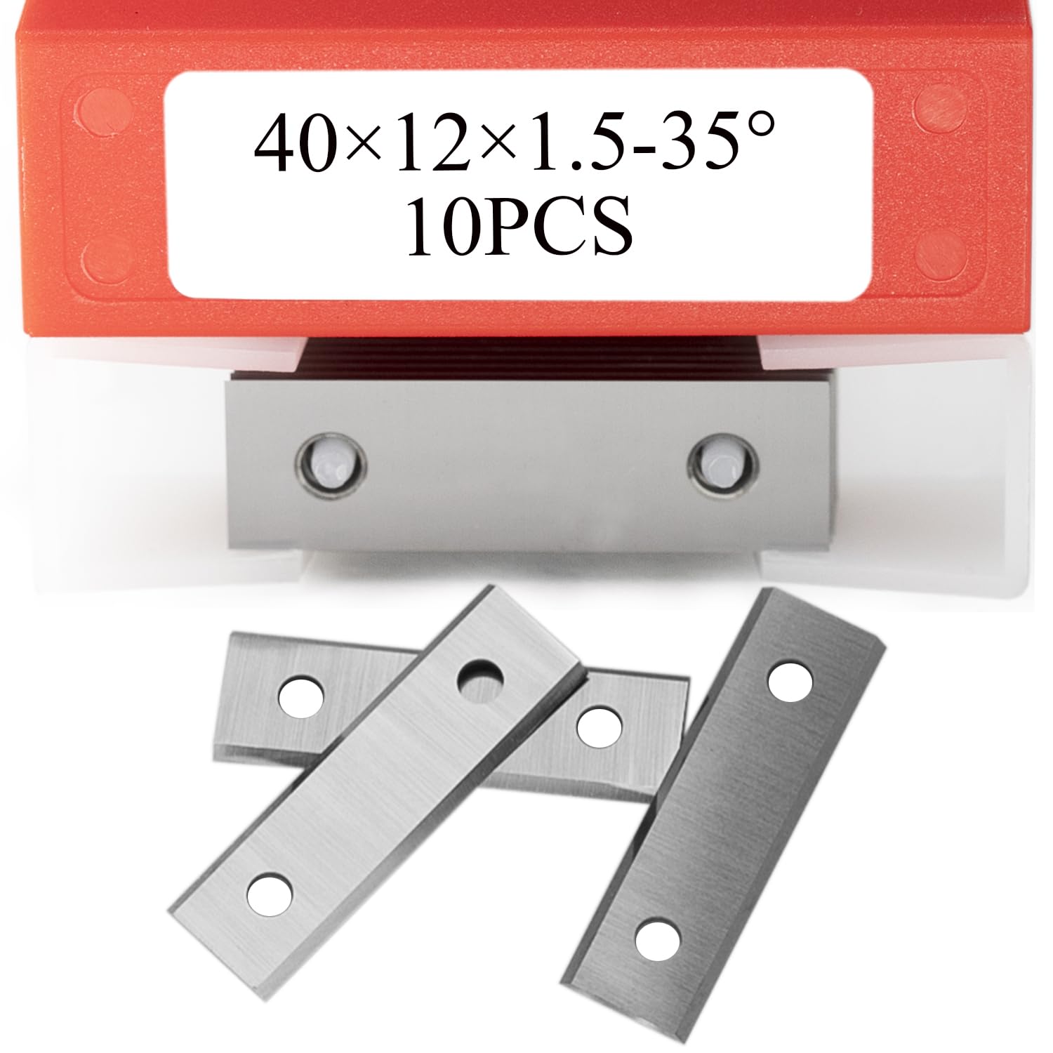 40mm Square Carbide Inserts Blades - 10pcs for Flush Trim Router Bits & Woodworking Spiral Planers - 40×12×1.5mm-35° Replaceable Cutting Knives - Perfect for Cabinet Making, Door Trimming, and Precision Woodworking Projects