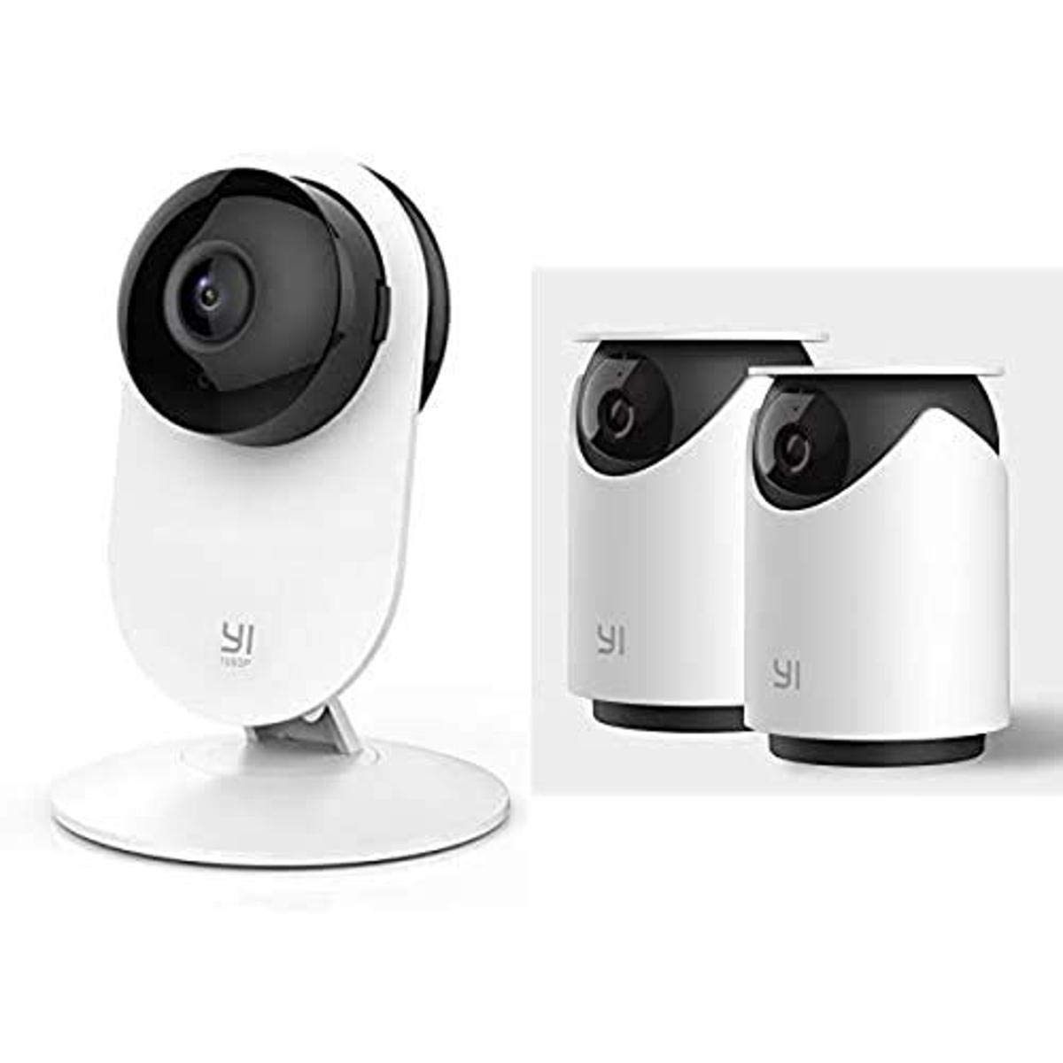 Yi Indoor Security Camera Bundle (3 Pack) - 1080p HD Smart Home Surveillance System with Night Vision & Motion Detection for Baby Monitor, Pet Camera, and Home Security