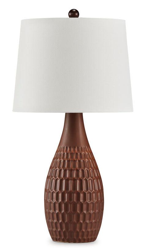 Cartford Brown Table Lamp L178004 - Modern Home Decor Lighting for Living Room, Bedroom & Office - Warm Ambient Light for Reading & Relaxation