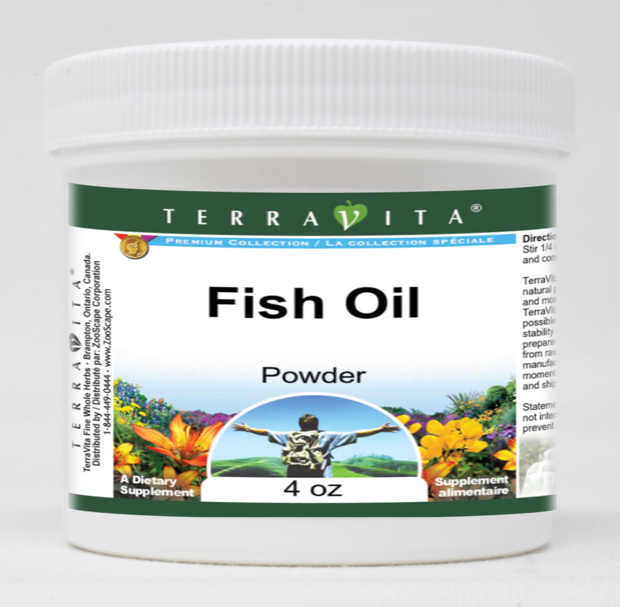 Premium Omega-3 Fish Oil Powder (4 oz per Bottle, 3-Pack) - Supports Heart & Brain Health - Ideal for Smoothies, Baking & Daily Supplement Routine