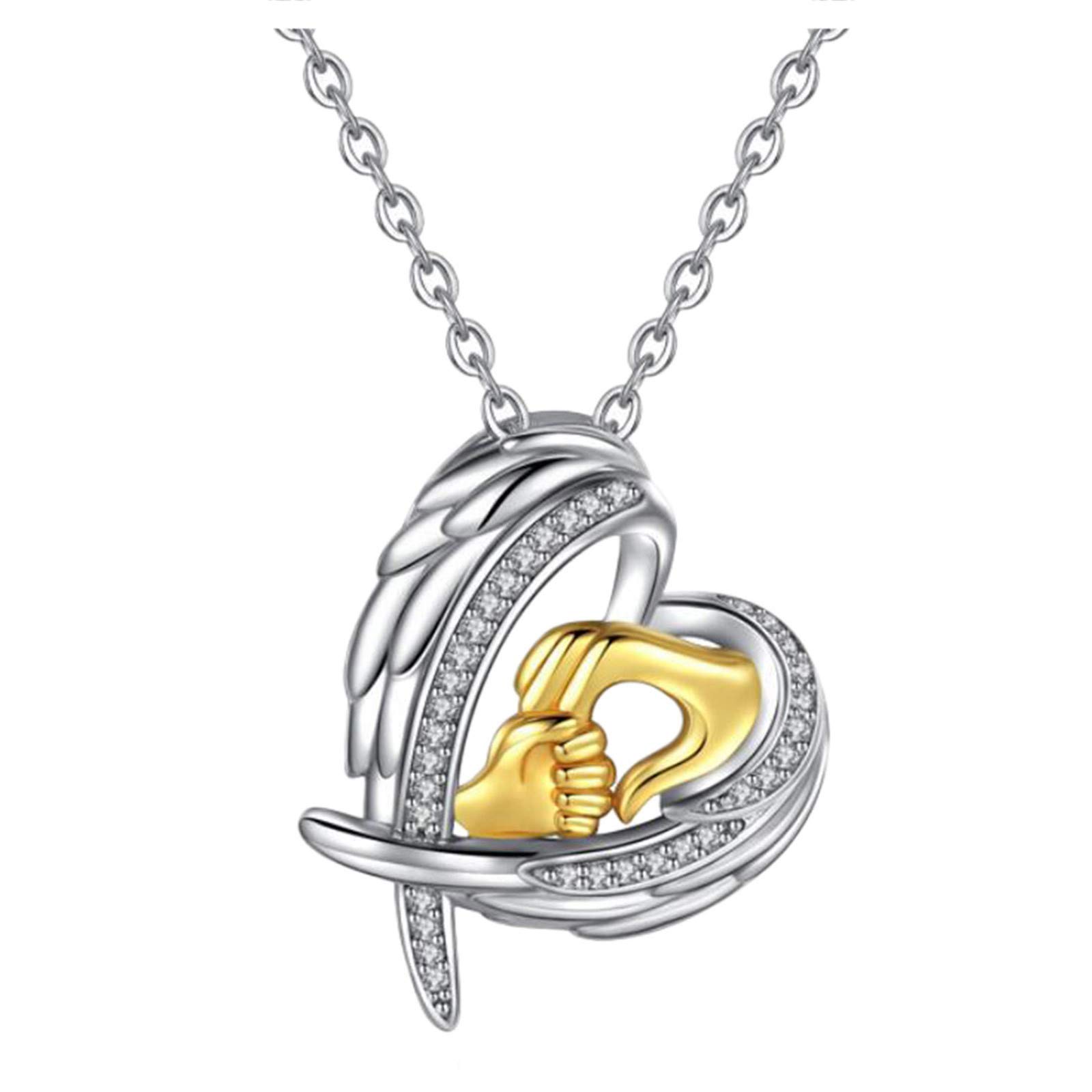 Silver Heart Necklace for Women - Elegant Pendant Love Mother Gift for Mum & Daughter - Perfect for Birthdays, Anniversaries & Special Occasions
