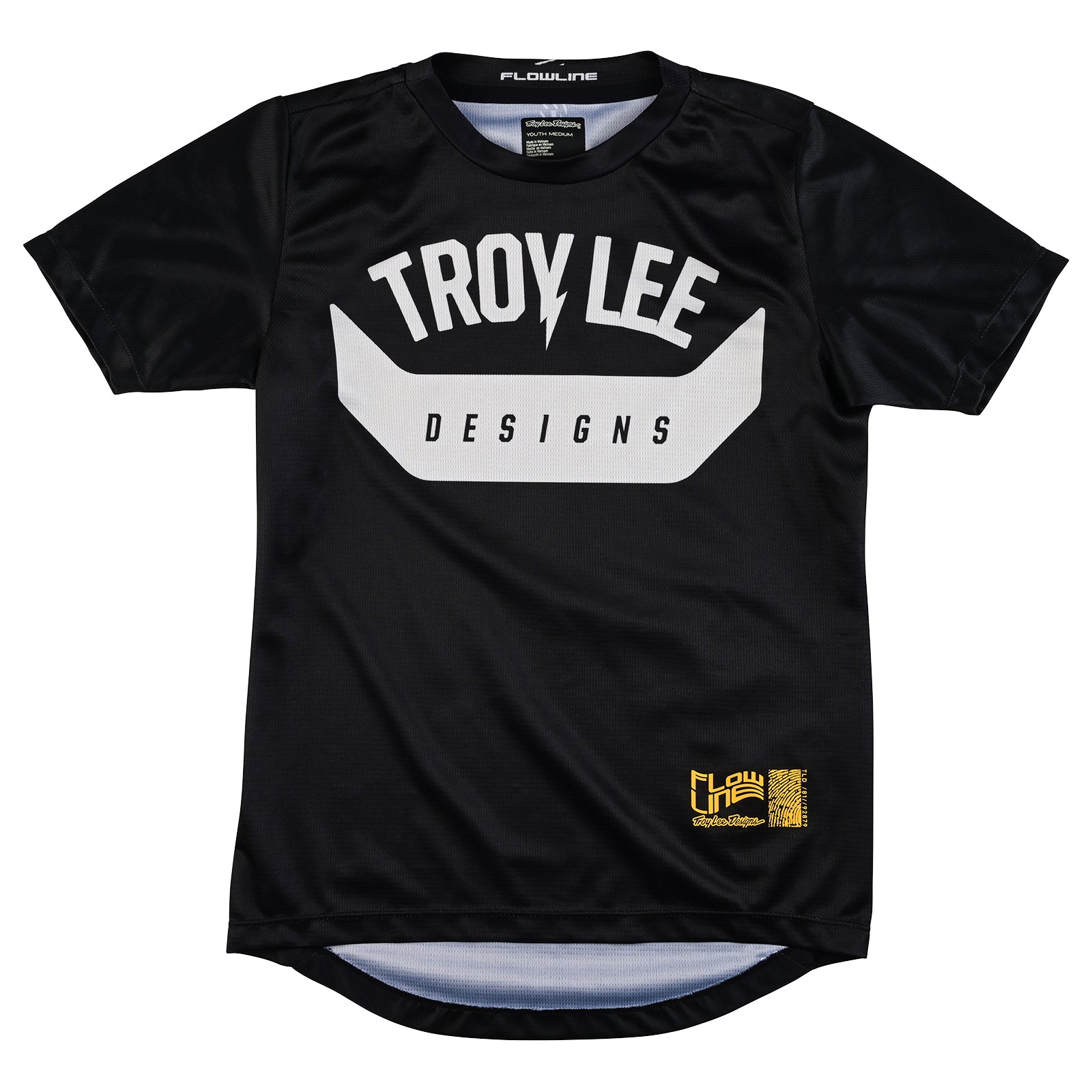 Youth Flowline SS Jersey Aircore Black - Breathable Performance Shirt for Running, Cycling & Workouts - Lightweight Athletic Top for Men & Women