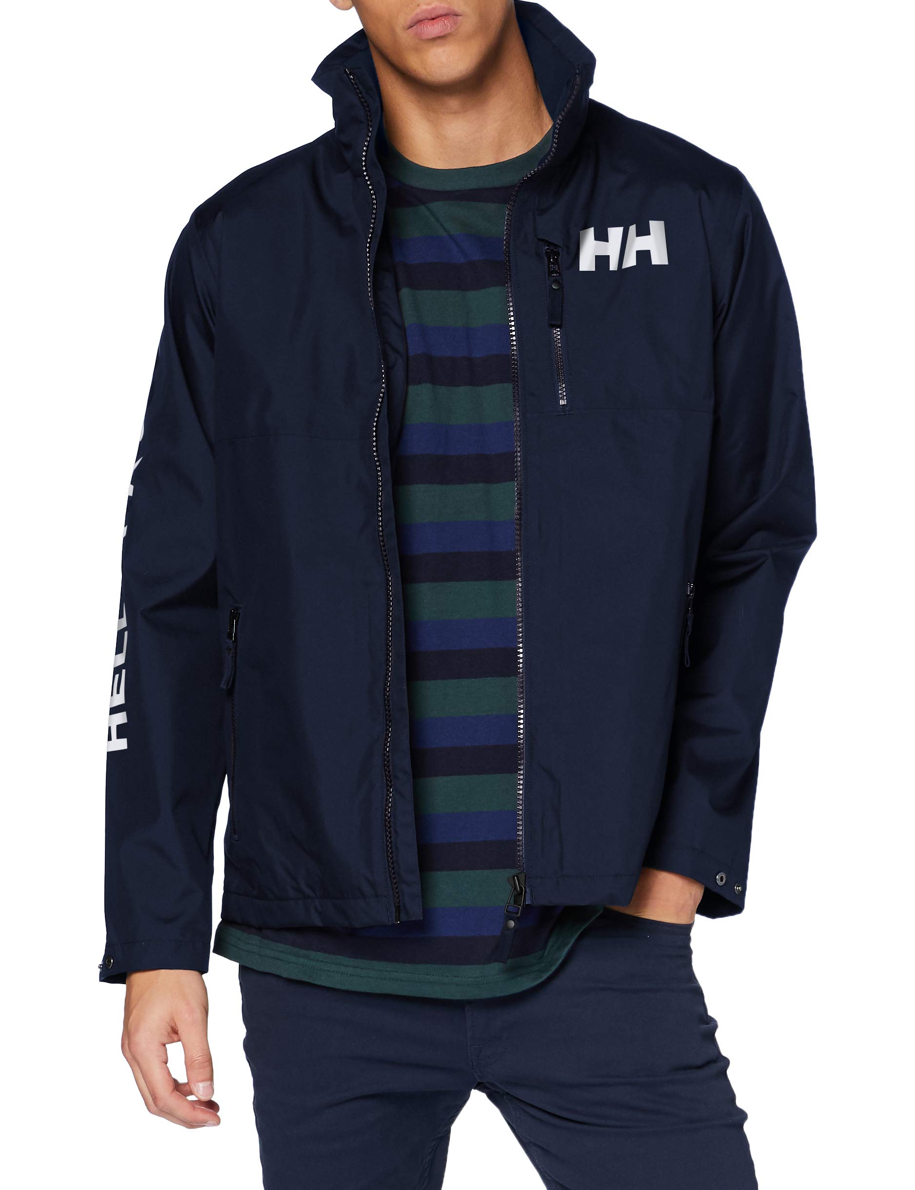 Helly Hansen Men's Active Hooded Midlayer Jacket - Lightweight Water-Resistant Fleece for Hiking, Camping & Outdoor Activities