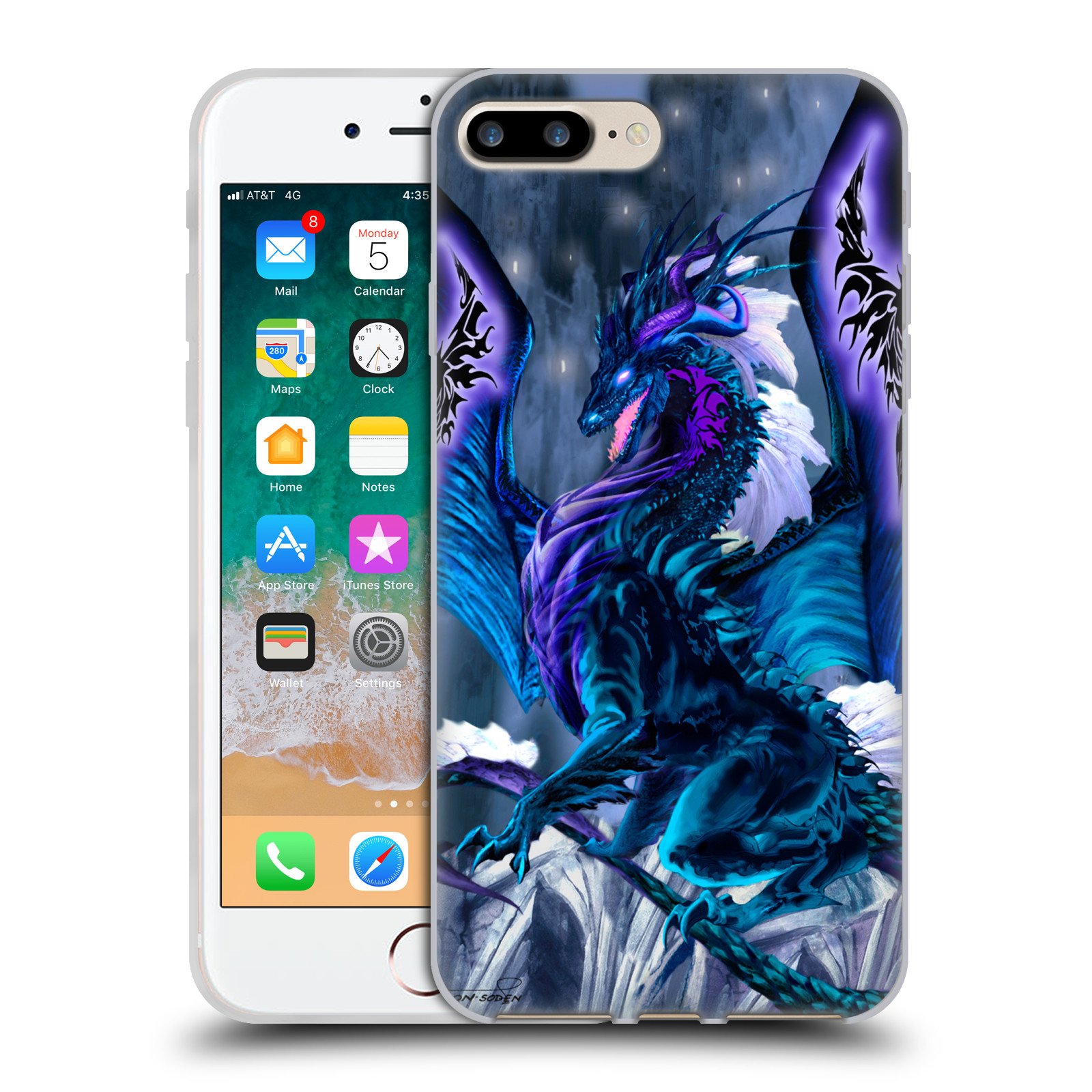 Officially Licensed Ruth Thompson Relic Dragons Soft Gel Case for Apple iPhone 7 Plus/8 Plus - Durable Protective Phone Cover with Unique Art Design | Perfect for Daily Use, Travel & Gift Giving