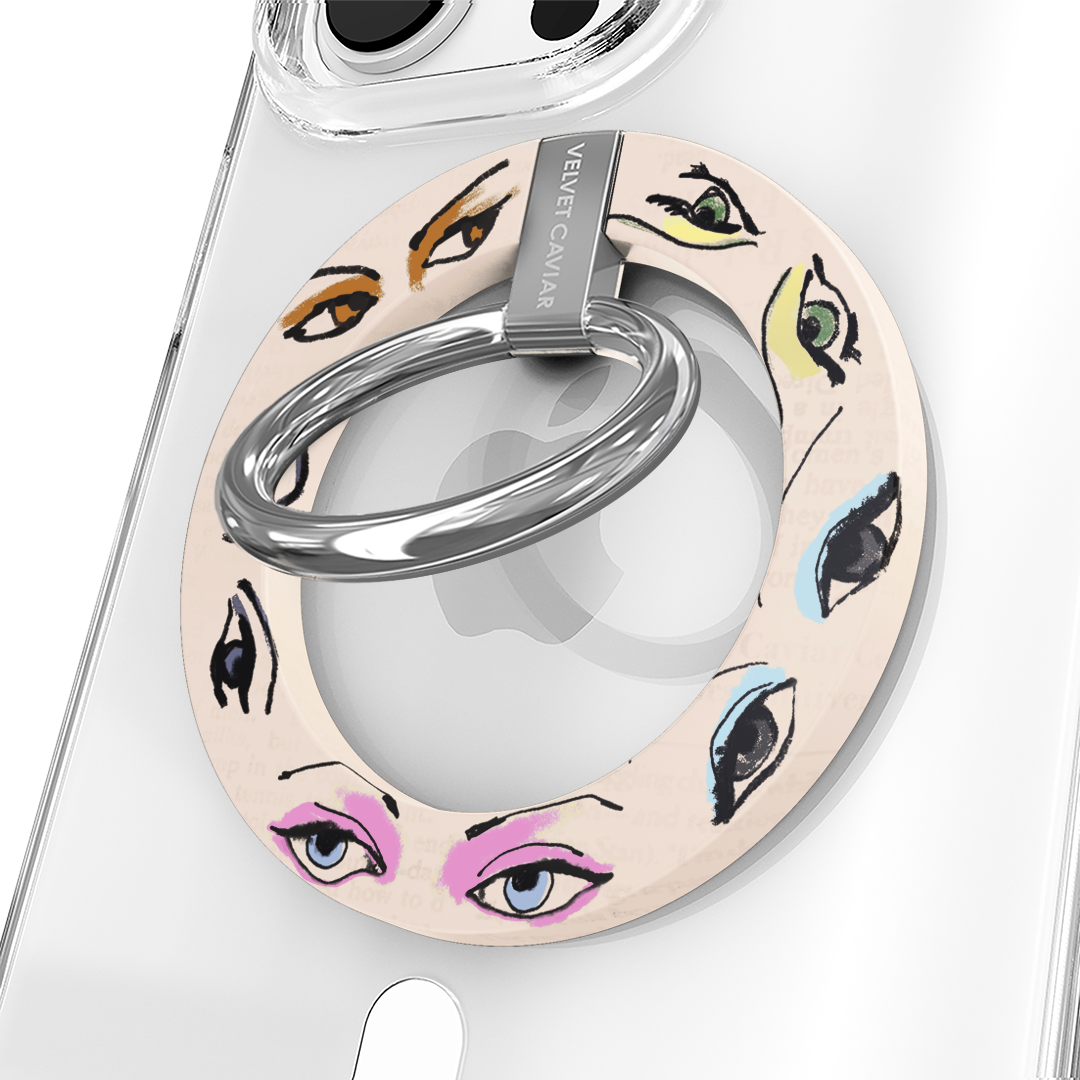 Siren Eyes MagSafe Grip Ring for iPhone - Magnetic Phone Holder with 360° Rotation, Secure Grip for iPhone 14/13/12 Series - Perfect for Driving, Workouts, and Hands-Free Use