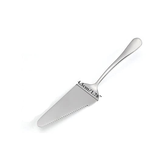 Premium Stainless Steel Cake Spatula Set - Gold, Black & Blue Pastry Server, Butter Knife & Pizza Cutter for Baking, Cake Decorating & Party Serving (Silver) - Ideal for Weddings, Birthdays & Dessert Displays