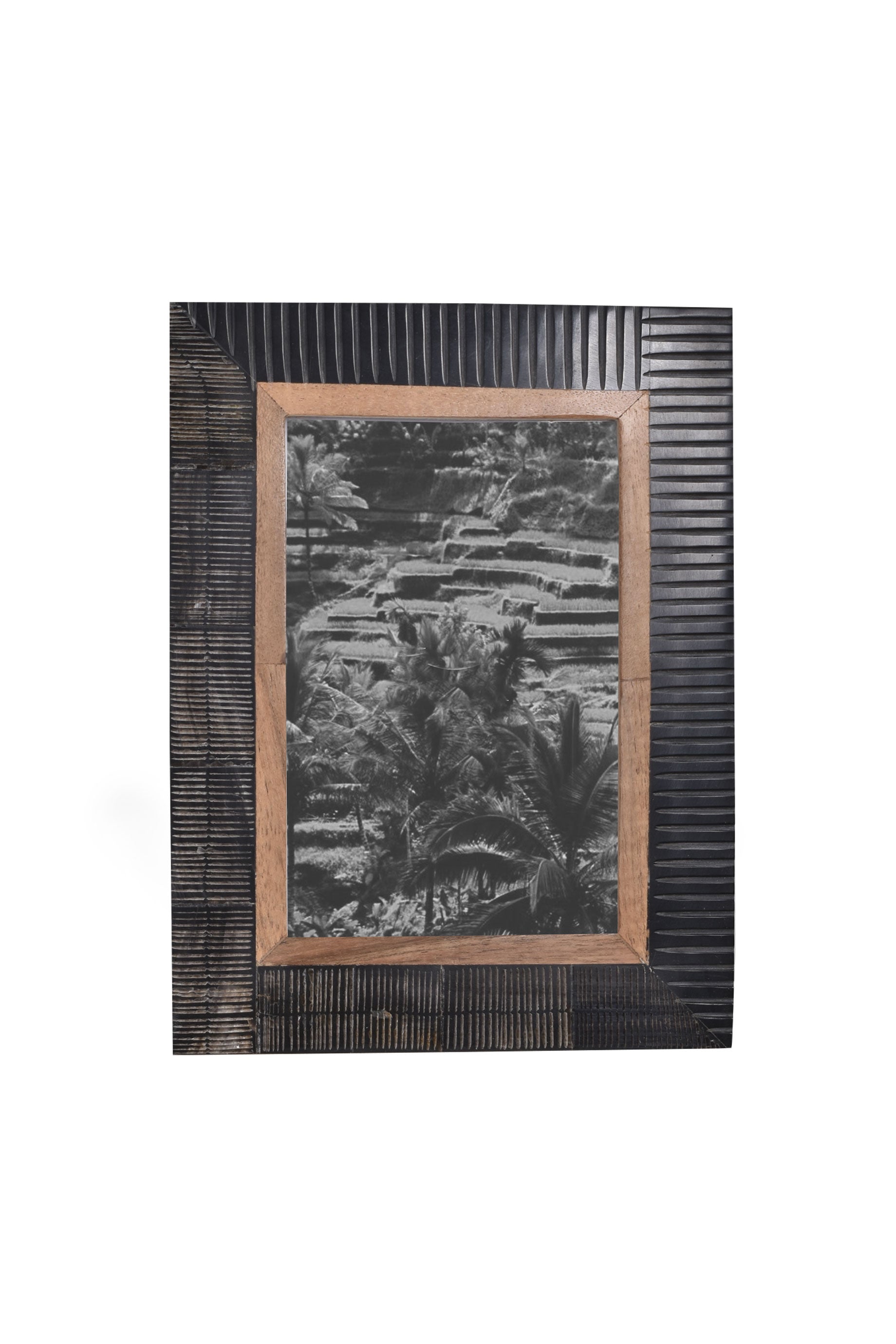 Premium Teakwood Husk Horn Frame - Stylish Home Decor for Wall & Shelf Display - Perfect for Living Room, Bedroom & Office Decor