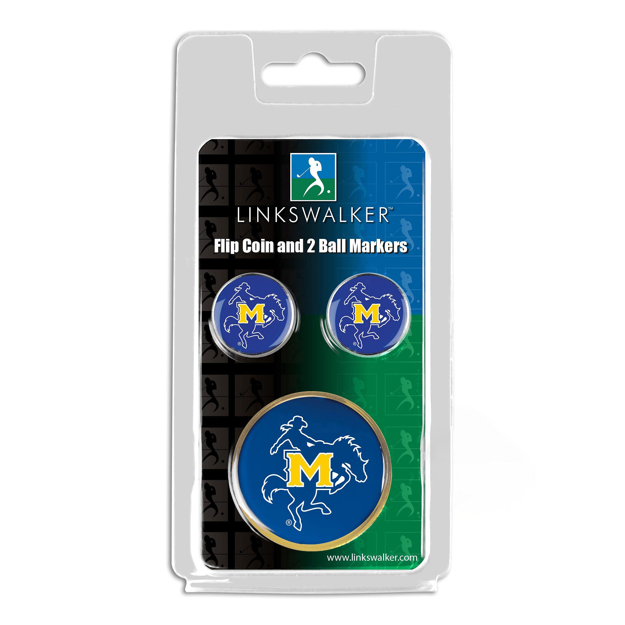 LinksWalker Flip Decision Challenge Coin with 2 Golf Ball Markers - Perfect Golfer's Gift Pack for Tournaments, Weddings & Special Occasions