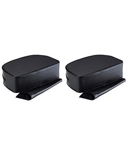 Premium Set of 2 Extra Large Black Vinyl Child Booster Seats for Hair Salons & Barbers - 19