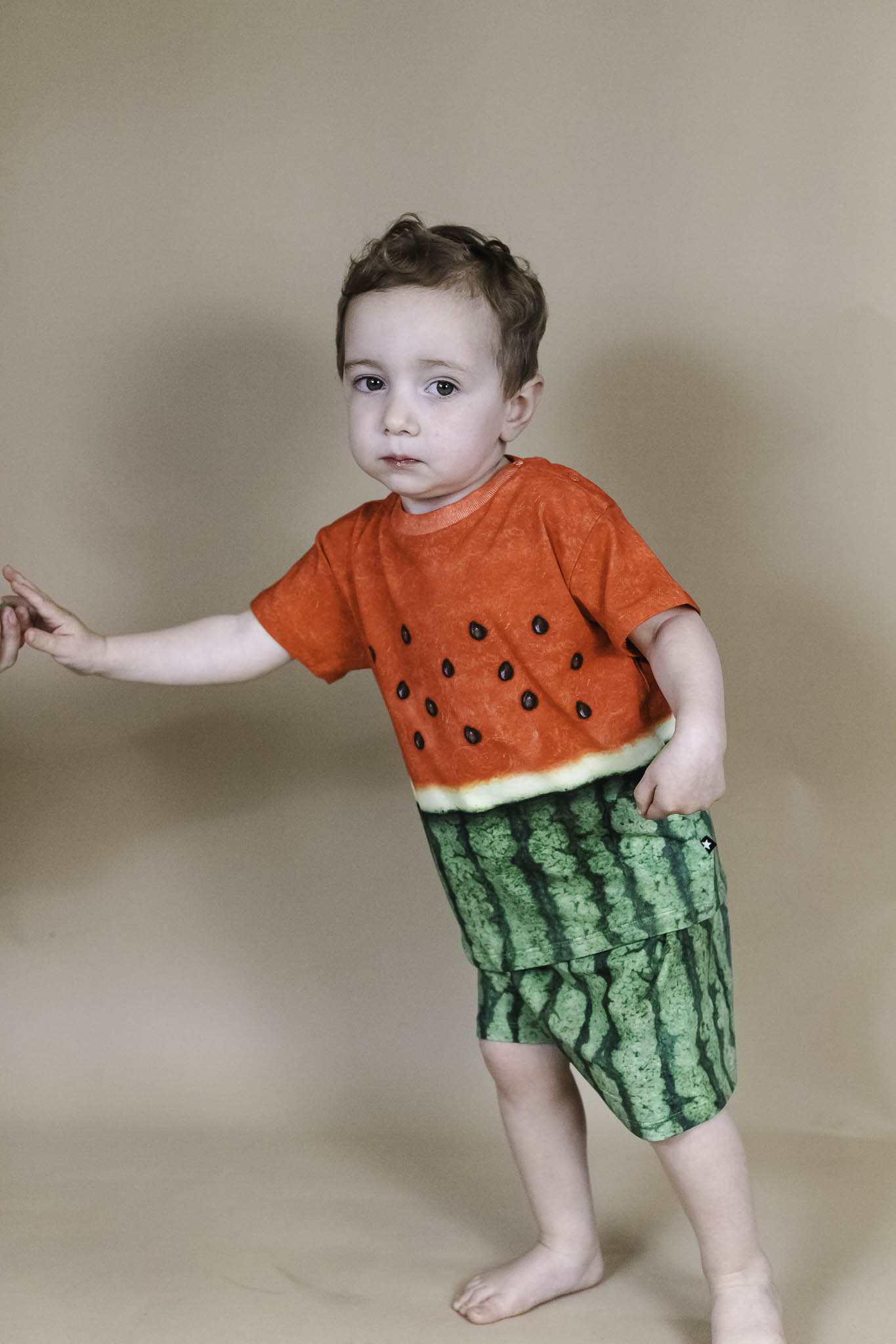 Enzo Be A Melon Graphic T-Shirt for Toddler Boys - Soft Cotton Short Sleeve Tee for Playdates, Daycare & Summer Outfits