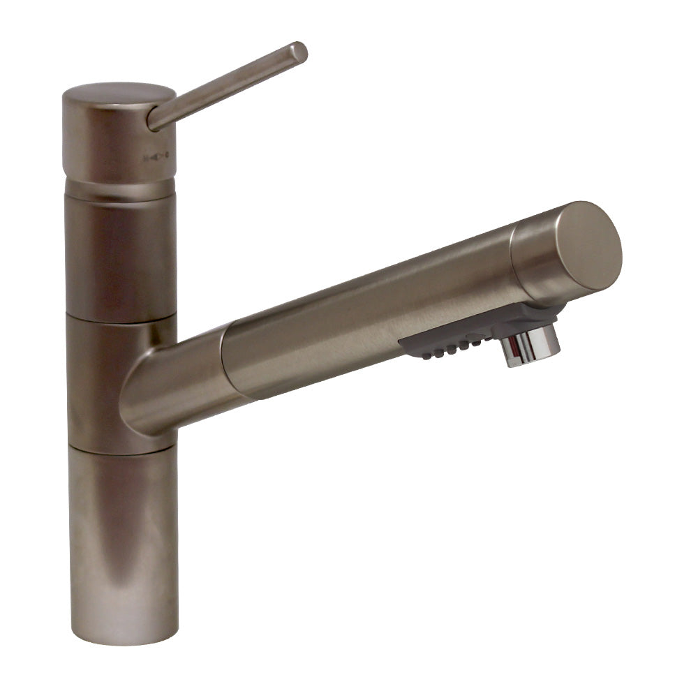Premium Single Hole Kitchen Faucet with Pull-Out Sprayer - Modern Matte Black Stainless Steel Sink Faucet for Home & Commercial Use | Perfect for Cooking, Washing Dishes & Filling Pots