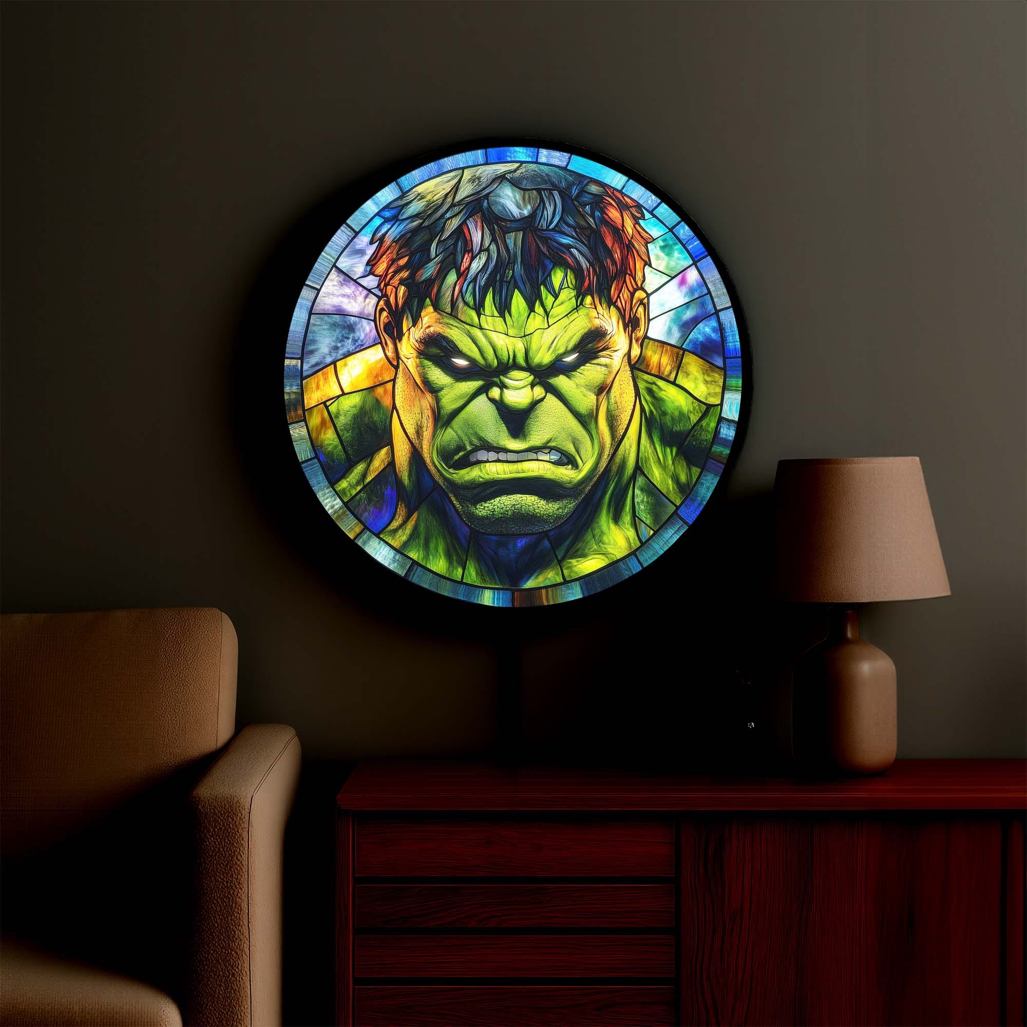 Verdant Giant Backlit Tempered Glass Wall Art - Modern Nature-Inspired LED Wall Decor for Living Room, Bedroom & Office