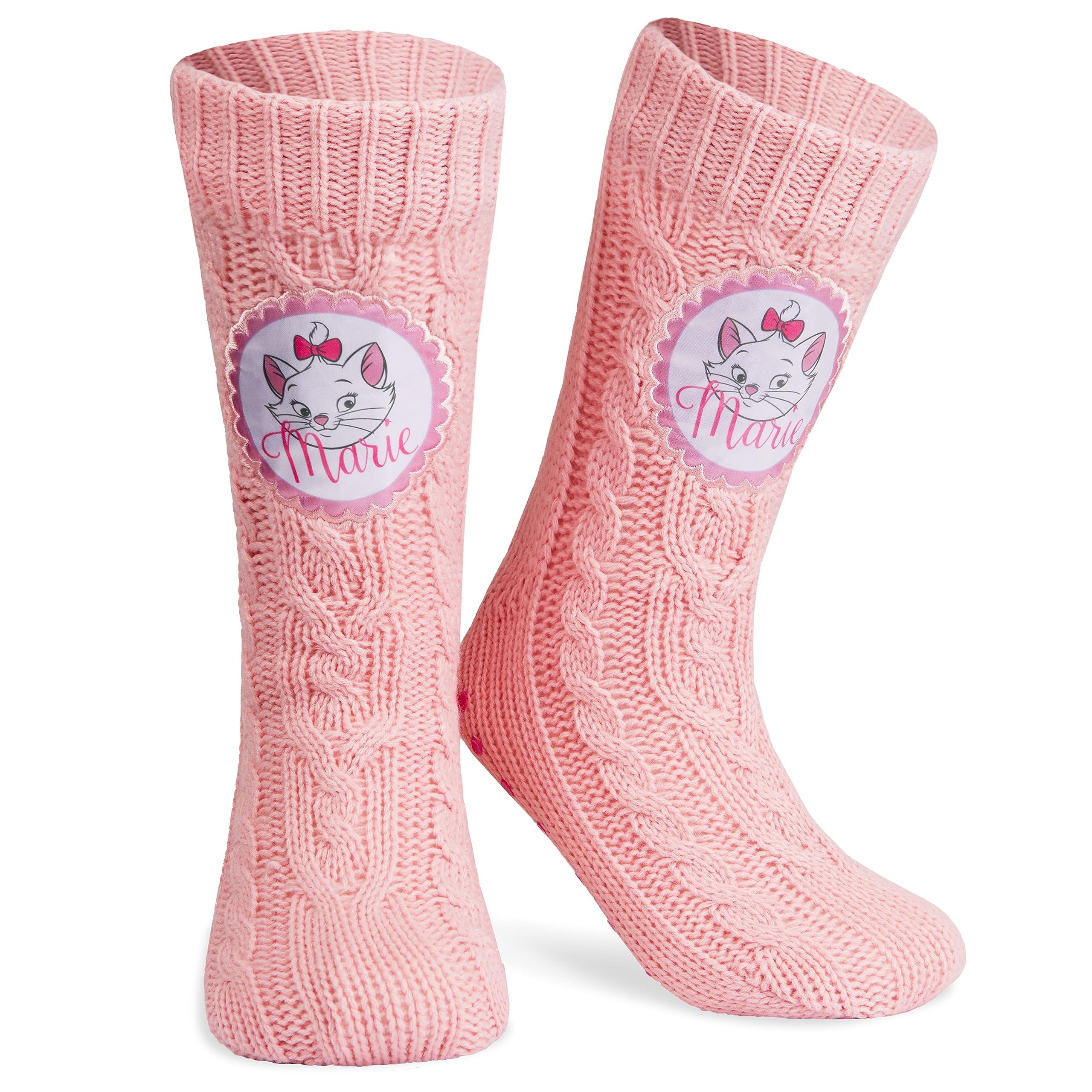Disney Women's Fluffy Soft Warm Non-Slip Slipper Socks - One Size Cozy Lounge Wear for Women & Teens - Perfect Gift for Christmas, Birthday & Relaxing at Home