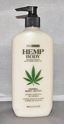 Probeaute Hemp Body Herbal Lotion - 13.5 oz Moisturizing Cream for Dry Skin with Natural Ingredients - Perfect for Daily Hydration & Relaxation After Shower or Before Bed