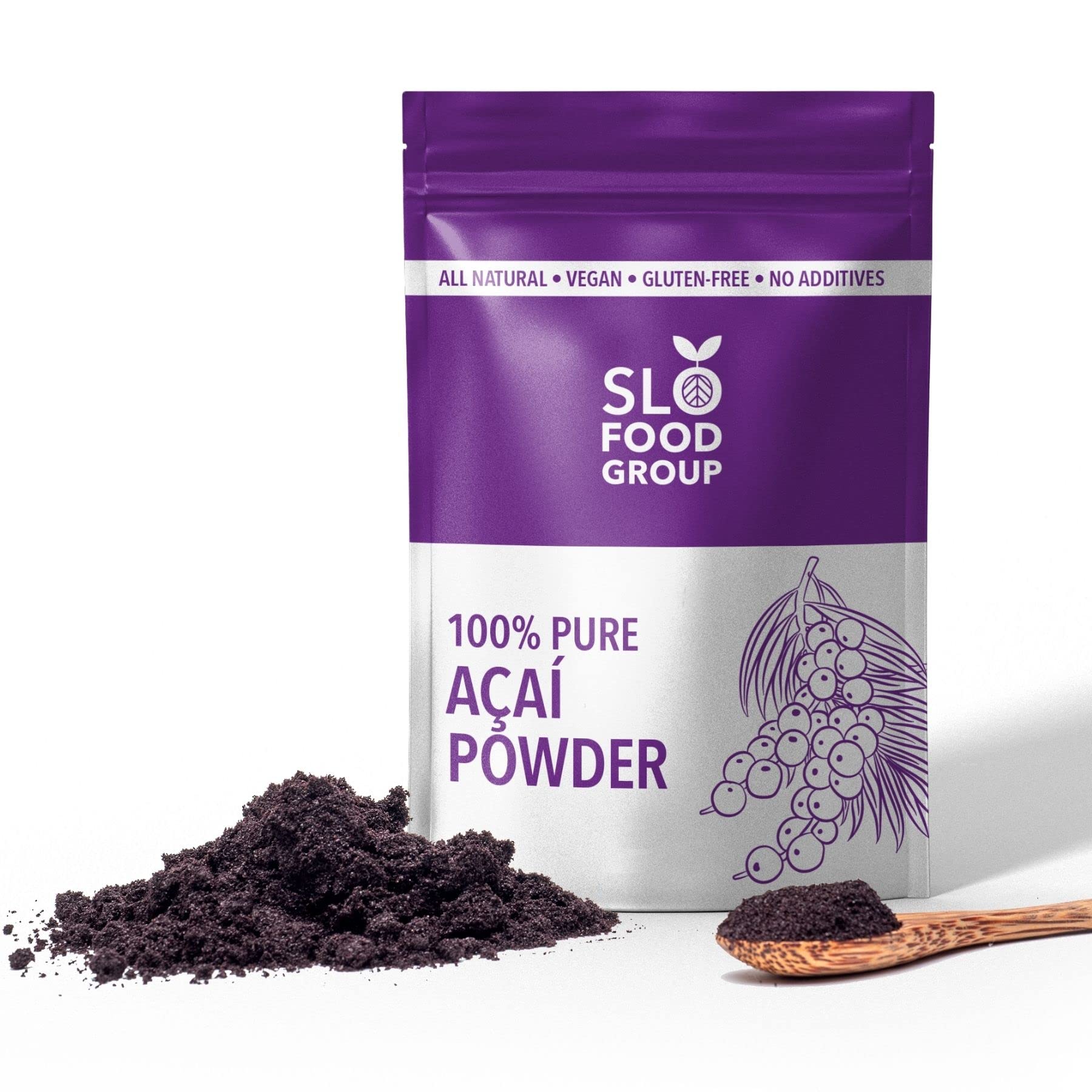 Premium Freeze Dried Acai Powder from Brazil - 100% Pure Organic Acai Berry Powder (8 oz) for Smoothies, Bowls & Superfood Drinks - Antioxidant-Rich Superfood Supplement