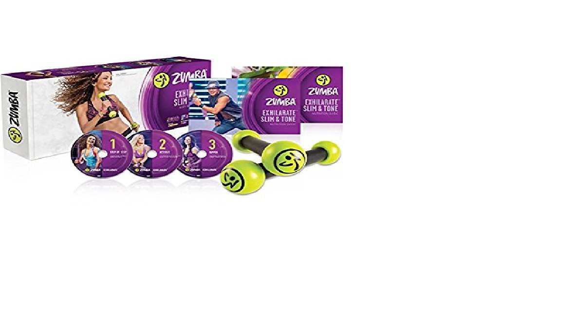 ZUMBA Fitness Exhilarate Slim & Tone Body Shaping System - Full Body Workout DVD Set for Weight Loss & Toning - Perfect for Home Dance Fitness & Cardio Training