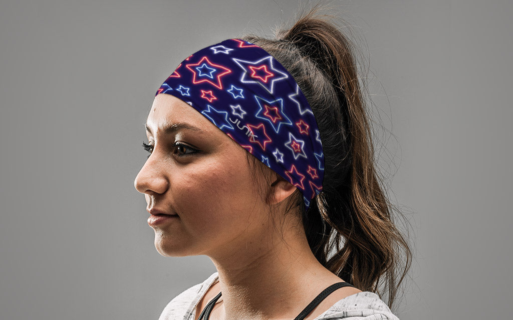 Neon Stars Big Bang Lite Headband - Glow in The Dark Hair Accessory for Raves, Concerts & Parties | Adjustable & Comfortable for Women & Teens