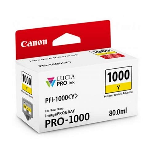 Canon PFI-1000 Y Yellow Ink Tank (0549C001) - High-Quality Replacement Ink for Canon Printers | Perfect for Home, Office & Photo Printing