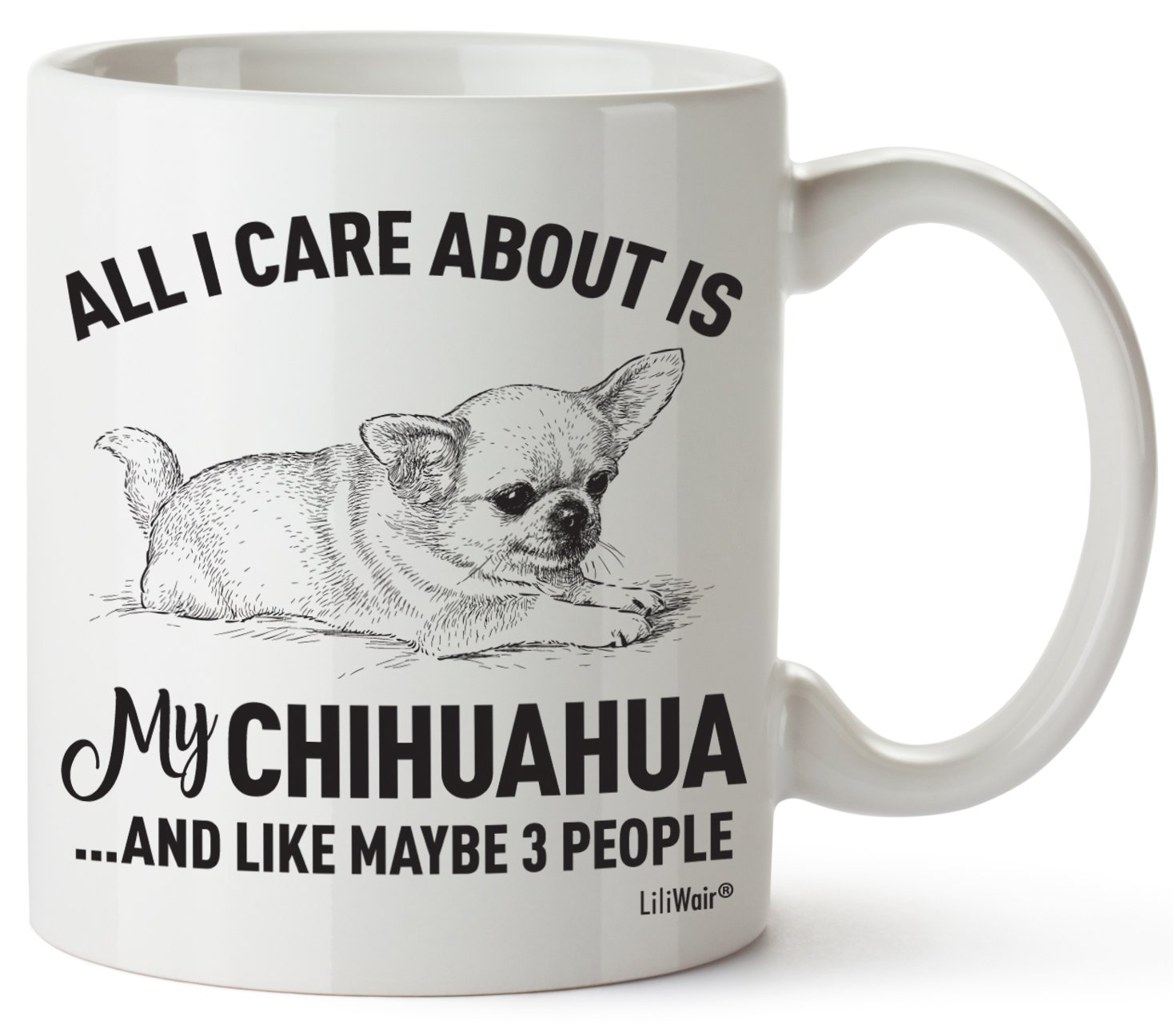 Funny Chihuahua Coffee Mug - Cute Dog Lover Gift for Women & Men, Christmas & Birthday Present, Unique Home Decor & Coffee Accessories - Perfect for Dog Lovers, Office Use, and Cozy Home Coffee Time