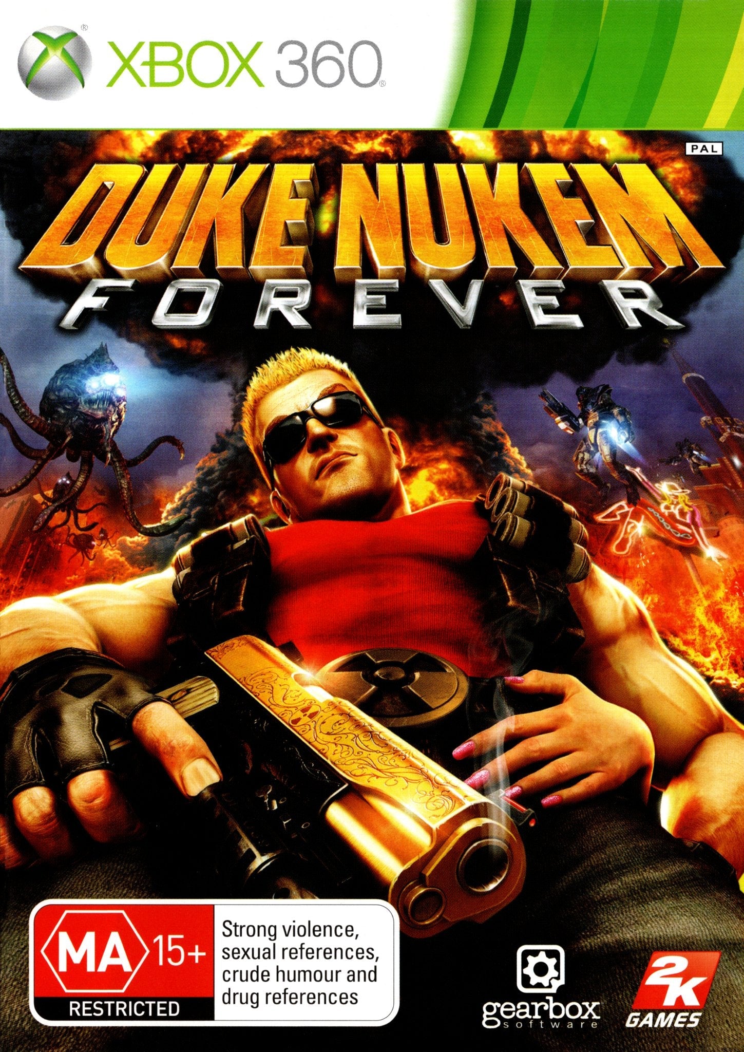 Duke Nukem Forever Xbox 360 Game - PAL Version - Action Shooter Video Game for Adults - Perfect for Gaming Nights & Retro Collectors