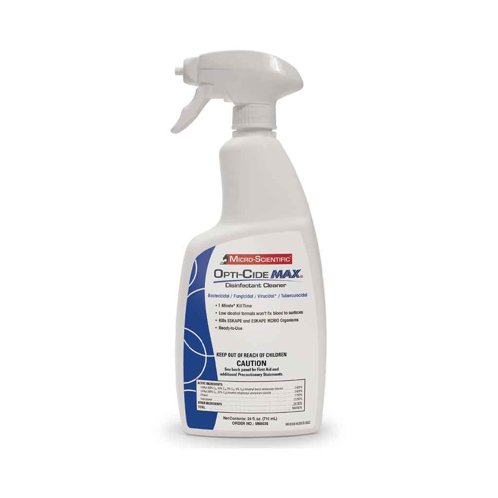 Opti Cide Max Disinfectant Spray - 24 oz Bottle | EPA Registered Hospital-Grade Disinfectant | Kills 99.9% Germs & Viruses | Ideal for Home, Office, Gym & Healthcare Facilities
