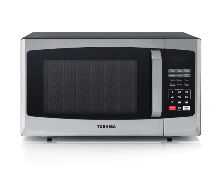 Toshiba 23L Microwave Oven ML-EM23PF(SS) - Compact Stainless Steel Countertop Microwave for Small Kitchens, Dorms & Offices