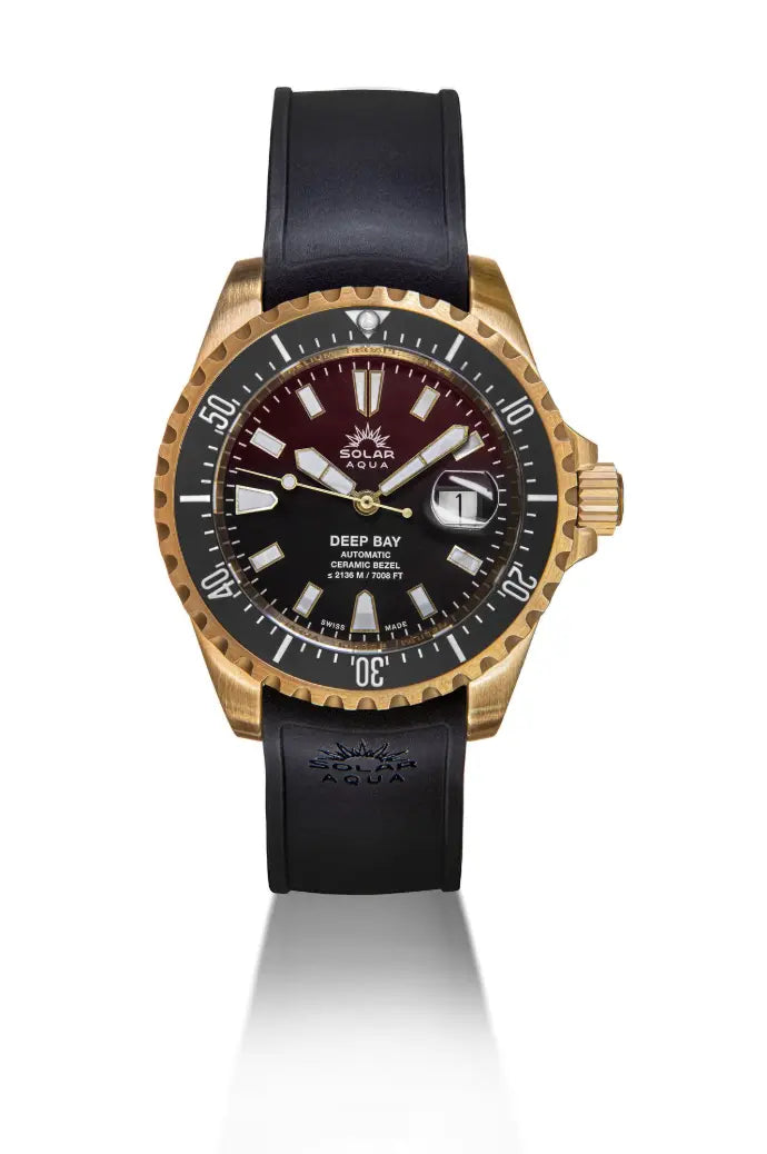 SOLAR AQUA Deep Bay 45mm Bronze Brown Men's Watch with Brown Dial - Waterproof Casual & Dress Watch for Men, Perfect for Outdoor Activities, Business Meetings and Daily Wear (Model SA0030.0002)