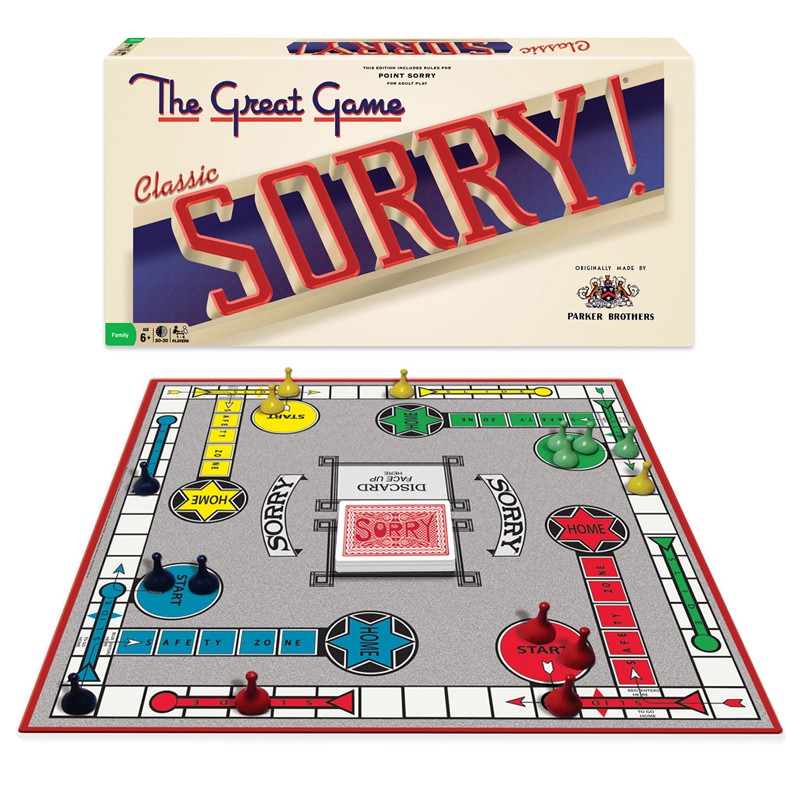 Classic Sorry Board Game - Family Fun Strategy Game for Kids & Adults - Perfect for Game Nights, Parties & Family Gatherings