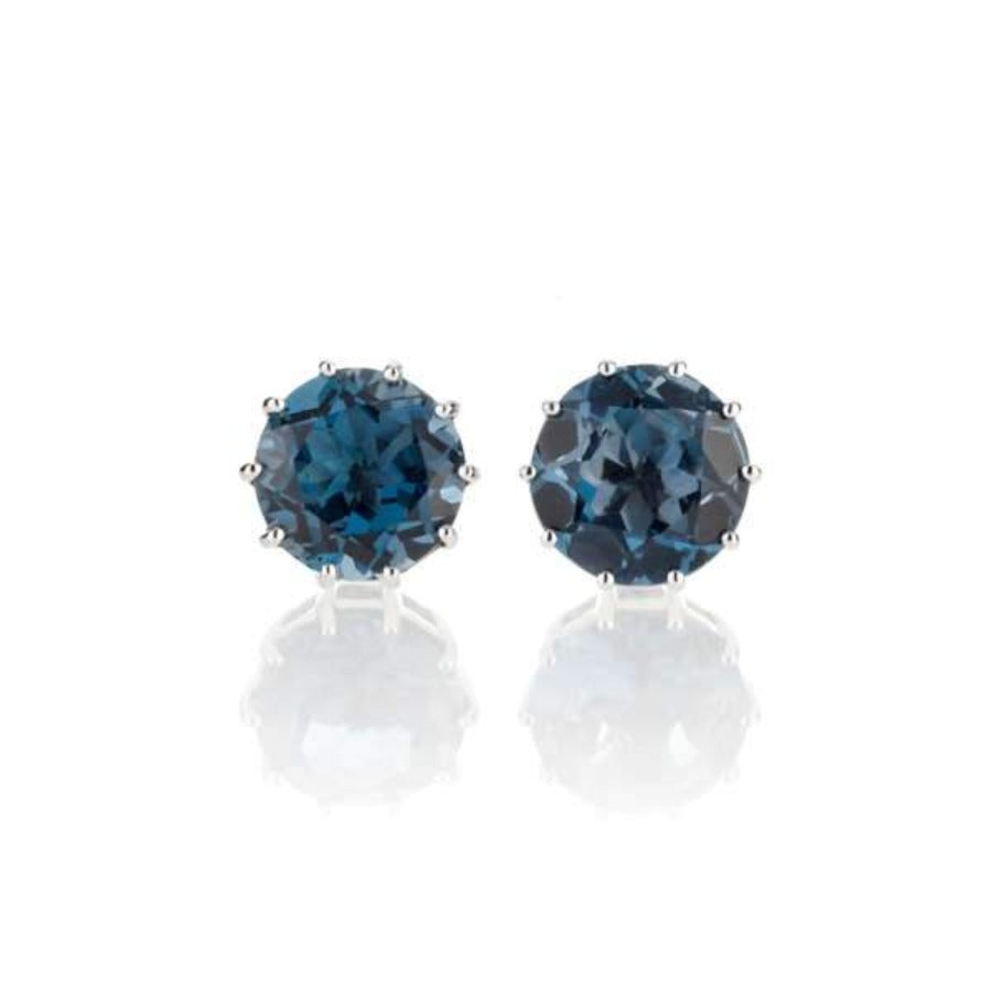 London Blue Topaz Dottie Earrings – Elegant Stud Earrings for Women, Perfect for Parties, Weddings & Everyday Wear