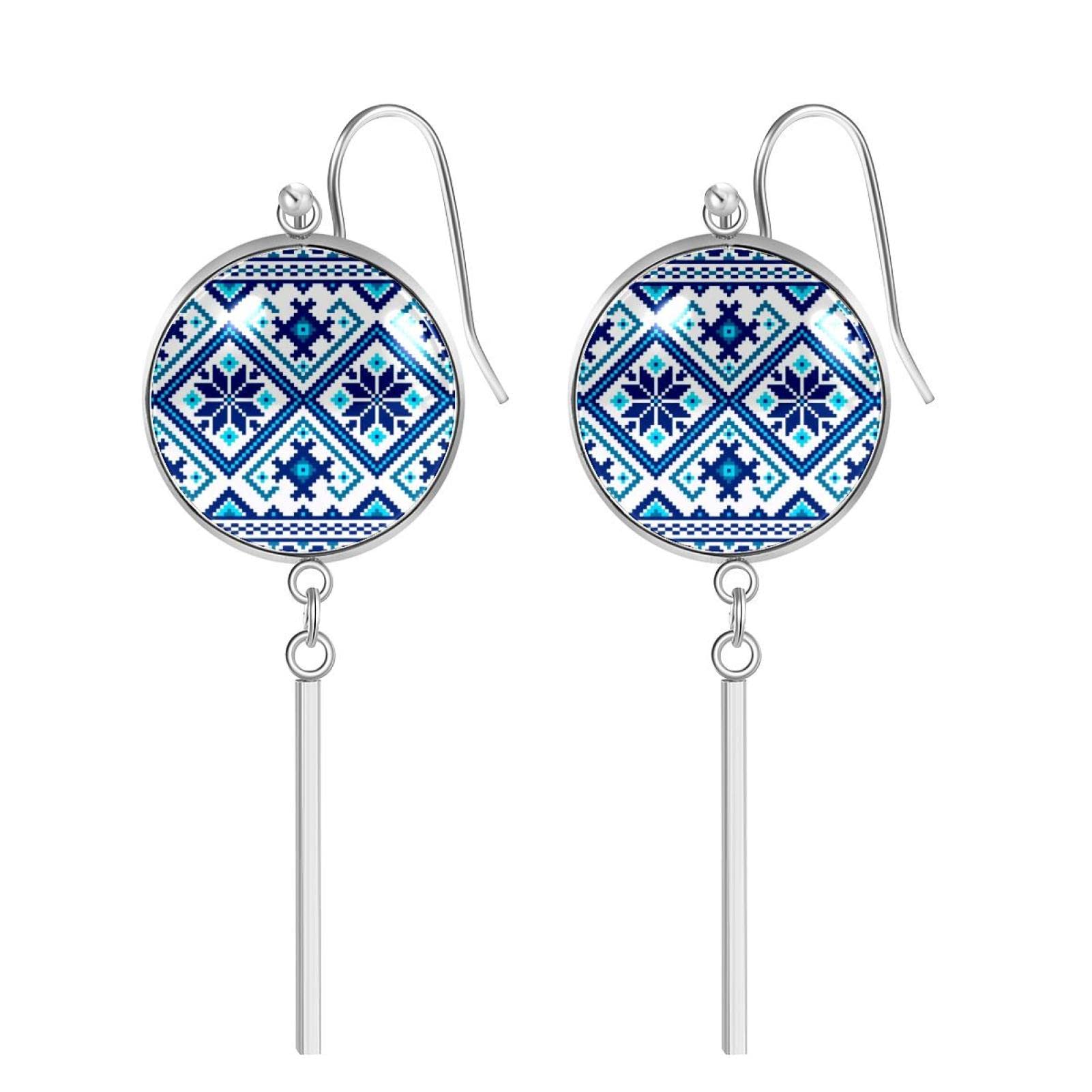 Ukrainian Folk Ethnic Drop Dangle Earrings for Women - Handmade Boho Jewelry Gift for Birthday, Christmas, Anniversary | Perfect for Festivals, Weddings & Special Occasions