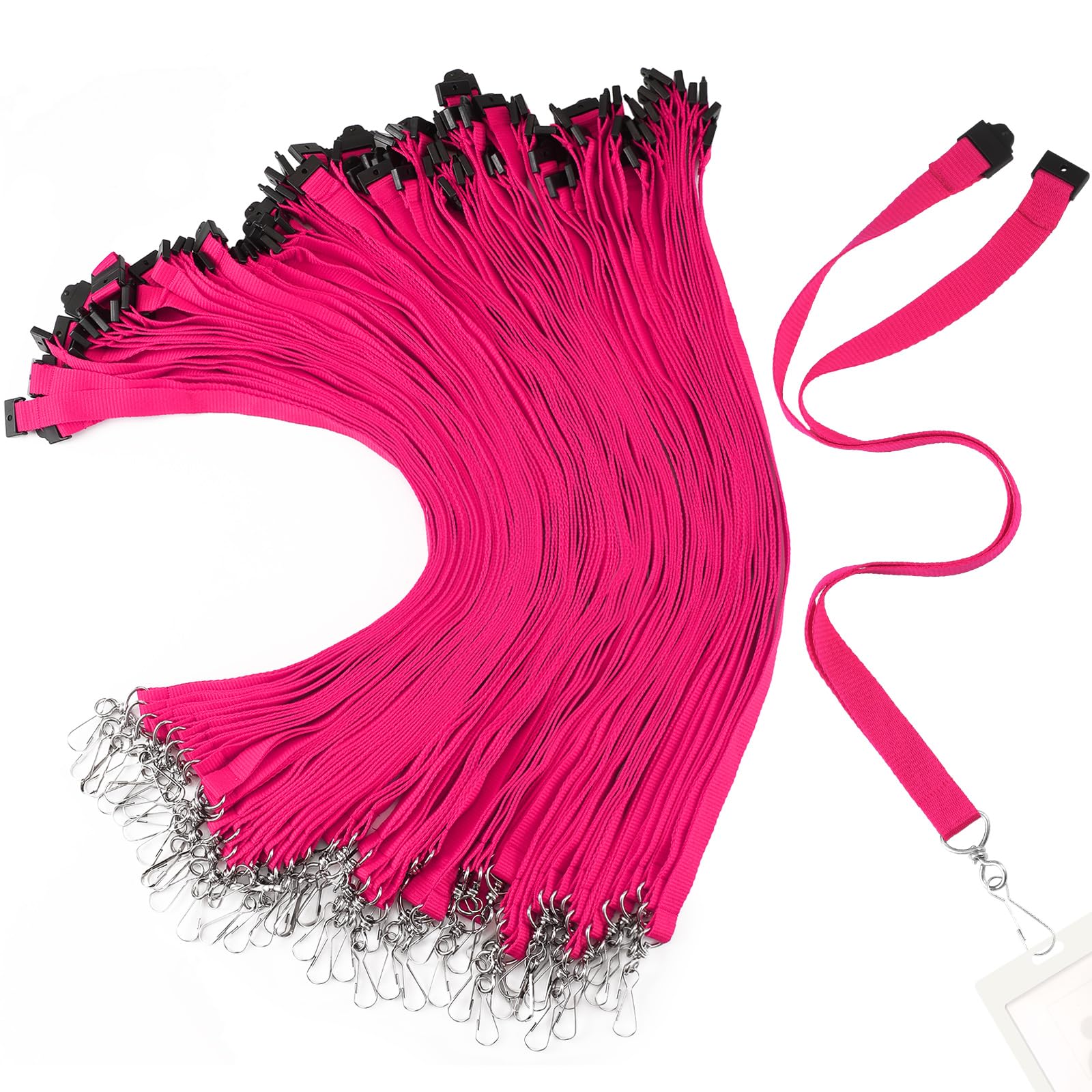 Breakaway Lanyards with J Hook - Bulk ID Badge Holders for Work & Events