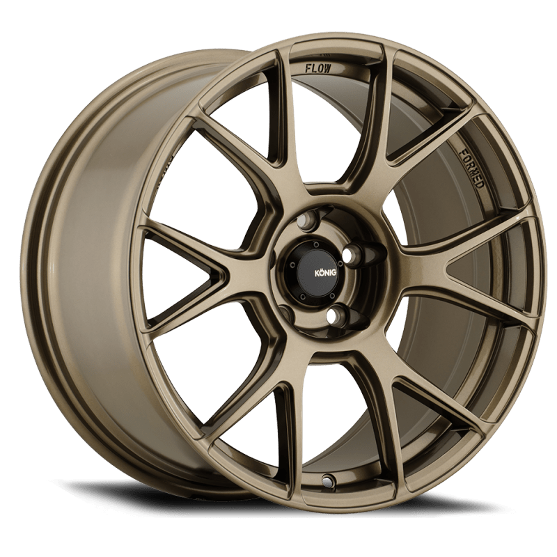 Konig Ampliform 18x10 5x114.3 ET20 Gloss Bronze Wheels - High Performance Alloy Rims for Sports Cars & Tuner Vehicles - Perfect for Racing, Street Driving & Car Shows