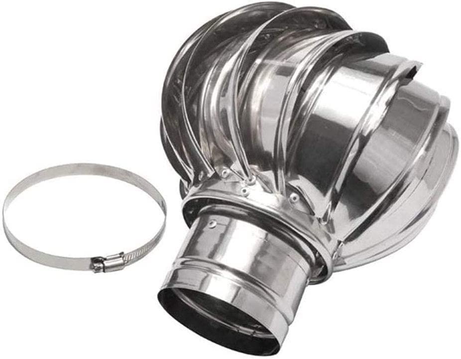 Rotating Chimney Cowl Cap 110mm - Anti-Downdraught Spinner for Most Standard Chimney Pots - Weatherproof Roof Ventilation Accessory for Home & Outdoor Use