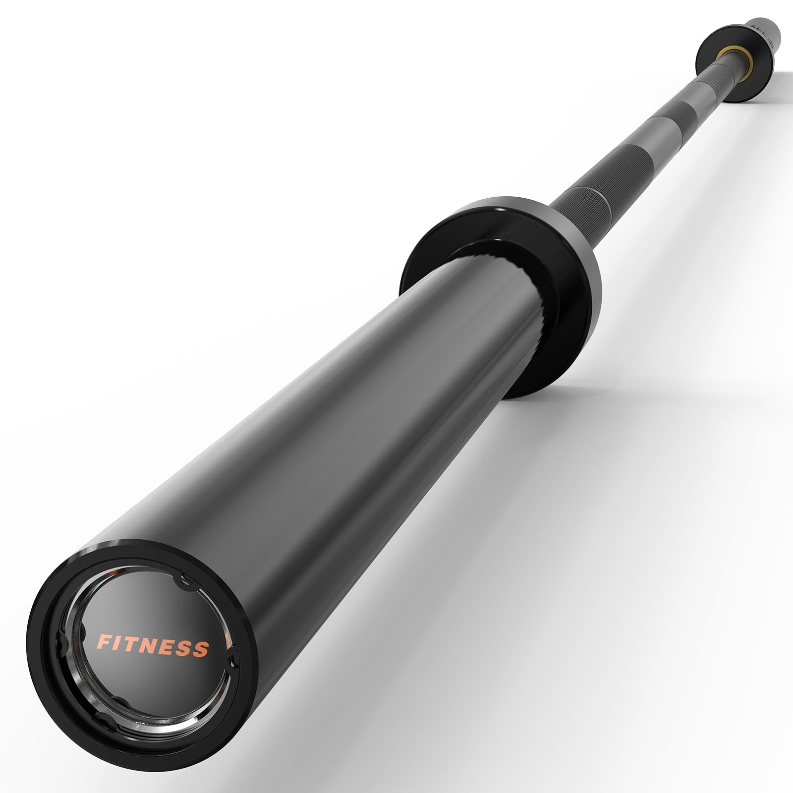 PAPABABE Olympic Barbell - 6.6ft/7ft Weight Bar 45lb, Solid Chrome/Zinc/Cerakote Coating, 2