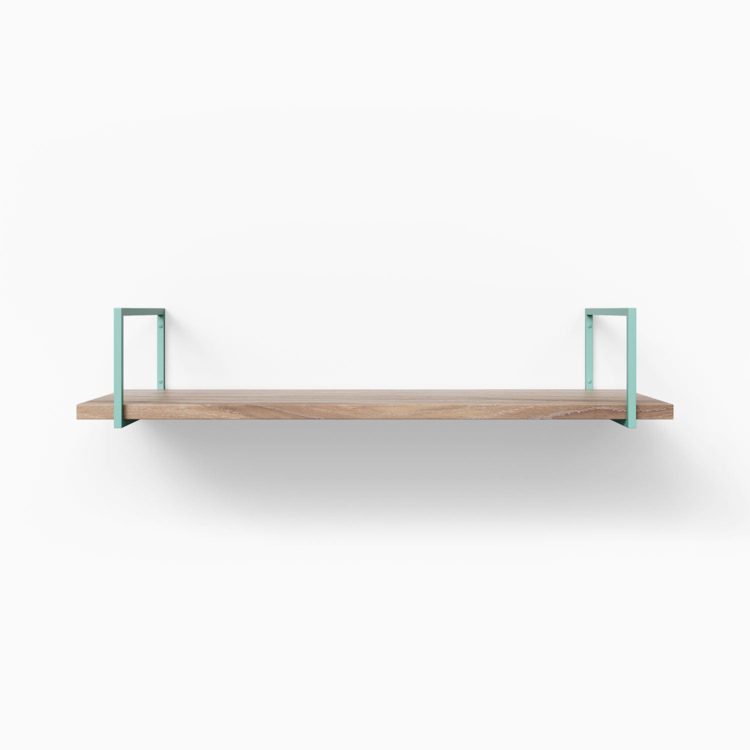 Bart Glazed White Oak Wall Shelf - Rustic Floating Shelf for Living Room, Kitchen, Bathroom & Bedroom Decor