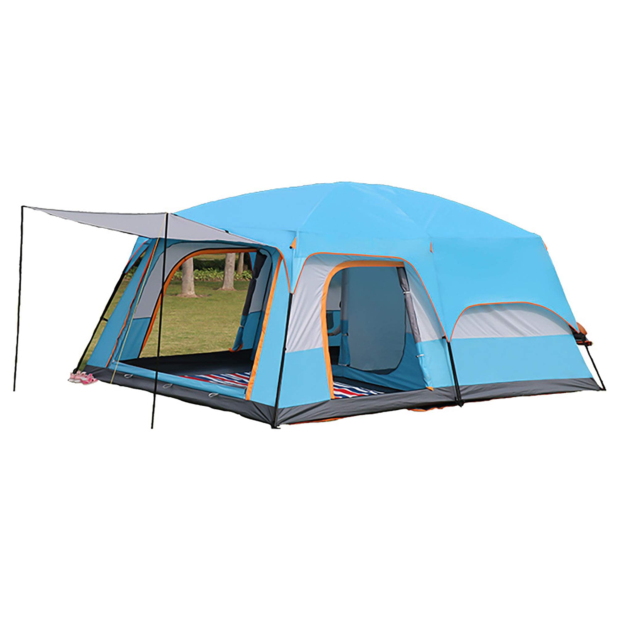 4 Season Waterproof Windproof Family Camping Tent with Mesh Windows - Lightweight Beach Sun Shelter for Outdoor Hiking, Climbing & Backpacking | Perfect for Camping Trips, Beach Days & Mountain Adventures