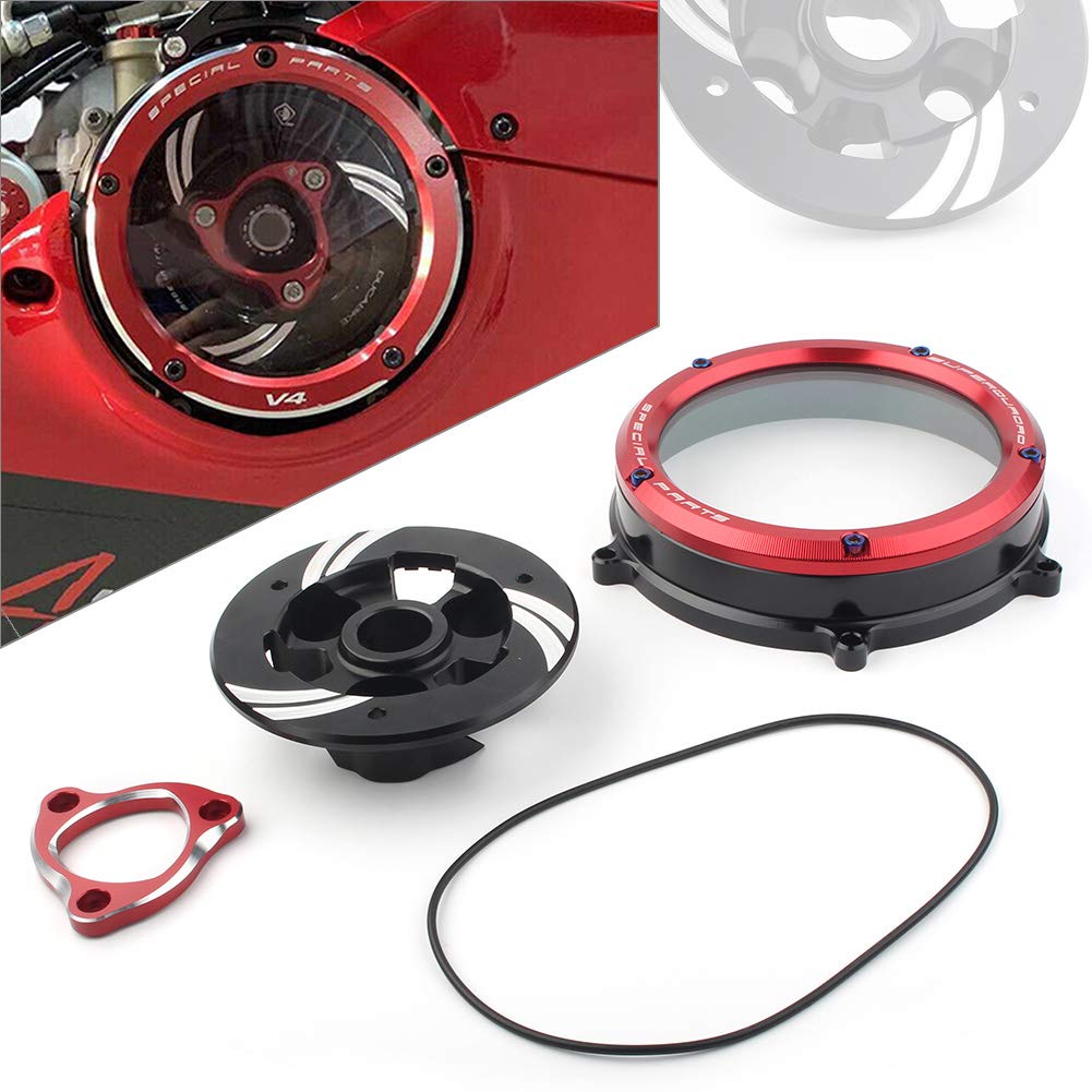 Ducati Panigale 959 1199 1299 S/R Engine Clutch Cover Spring Retainer Pressure Plate Kit (2012-2019) - Red | High Performance Motorcycle Parts for Racing & Street Riding