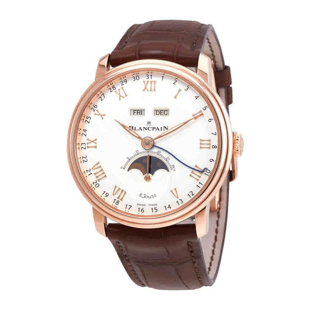 Villeret Complete Calendar 8-Day Power Reserve Men's Luxury Watch 6639-3642-55B - Perfect for Business, Formal Events & Watch Collectors