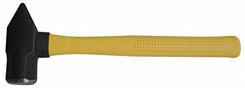 2 lb Cross Pein Hammer with 14-1/2 Inch Fiberglass Handle - Perfect for Blacksmithing, Metalworking & DIY Projects