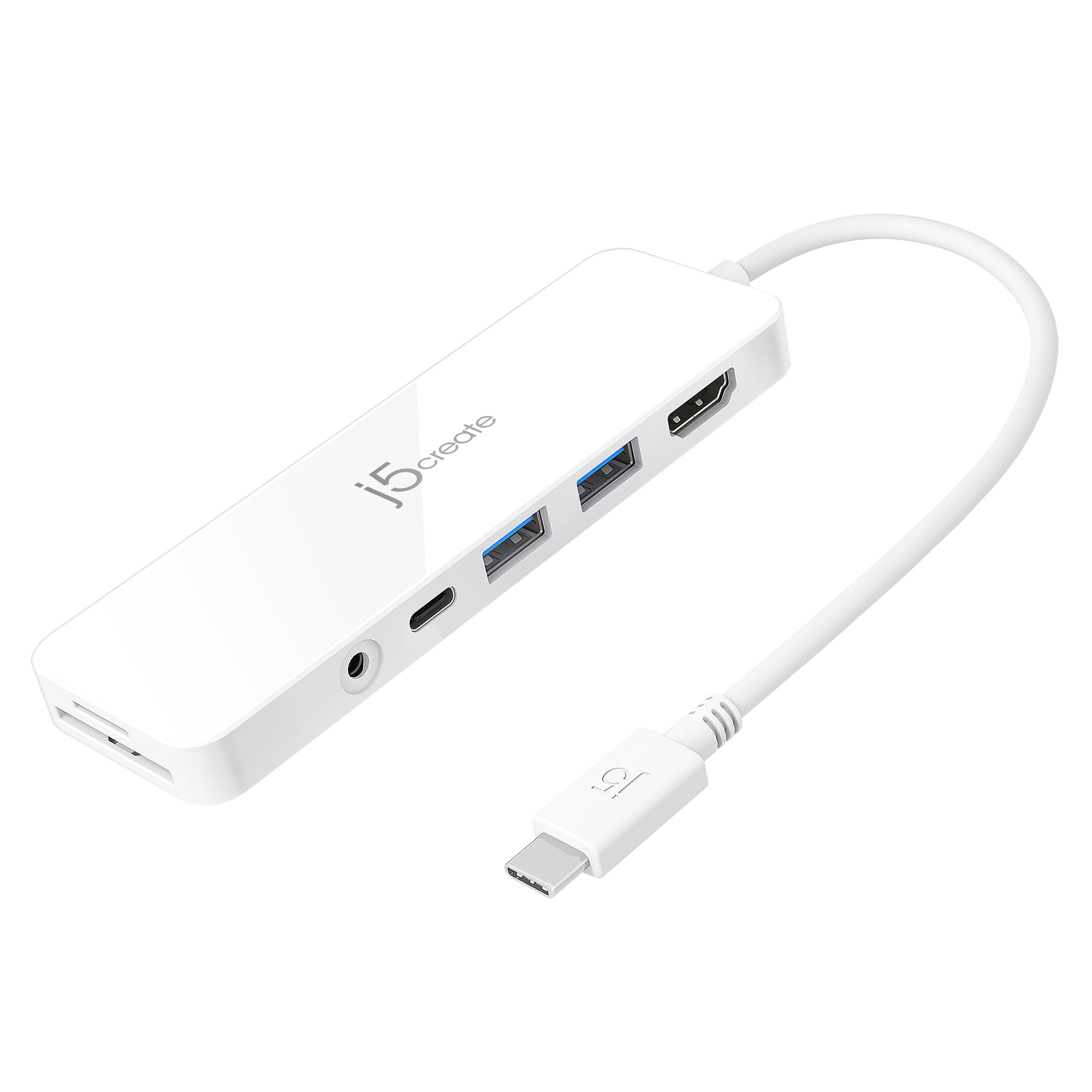 USB C Multi Port Hub with Power Delivery - 4-in-1 USB C Hub Adapter for MacBook Pro/Air, Laptop - Fast Charging, HDMI, USB 3.0 - Perfect for Home Office, Travel & Workstations