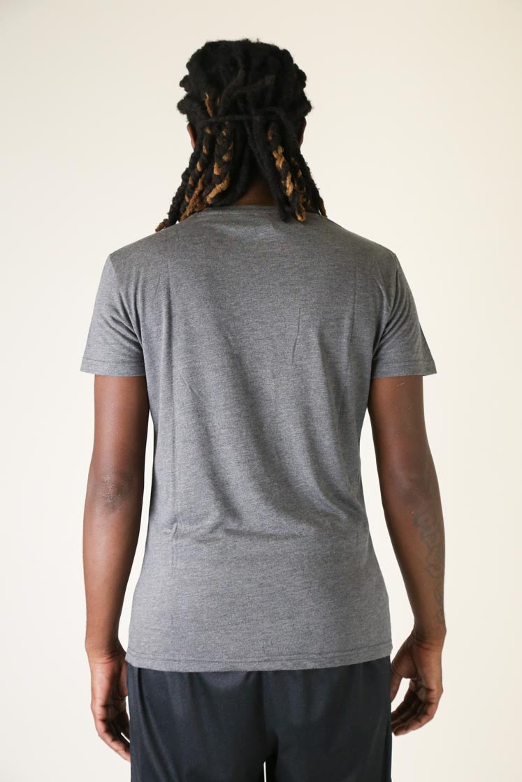 Premium Men's Heather Grey Cotton T-Shirt with Logo Print - Soft & Comfortable Casual Wear for Everyday Outfits, Gym, and Street Style