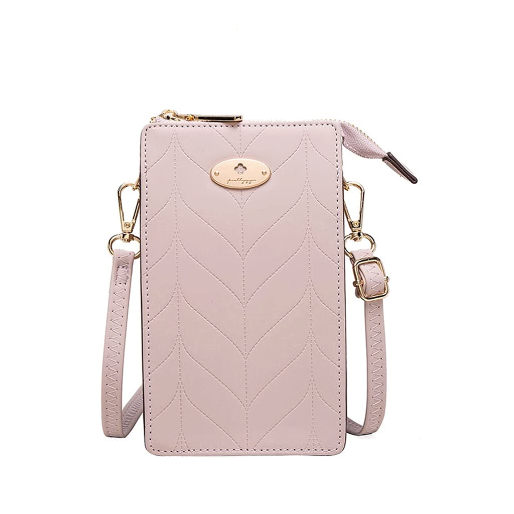 MENGGE Women's Touch Screen Phone Purse - Fashionable Crossbody Handbag with Zipper Wallet (Pink) | Perfect for Shopping, Travel & Everyday Use