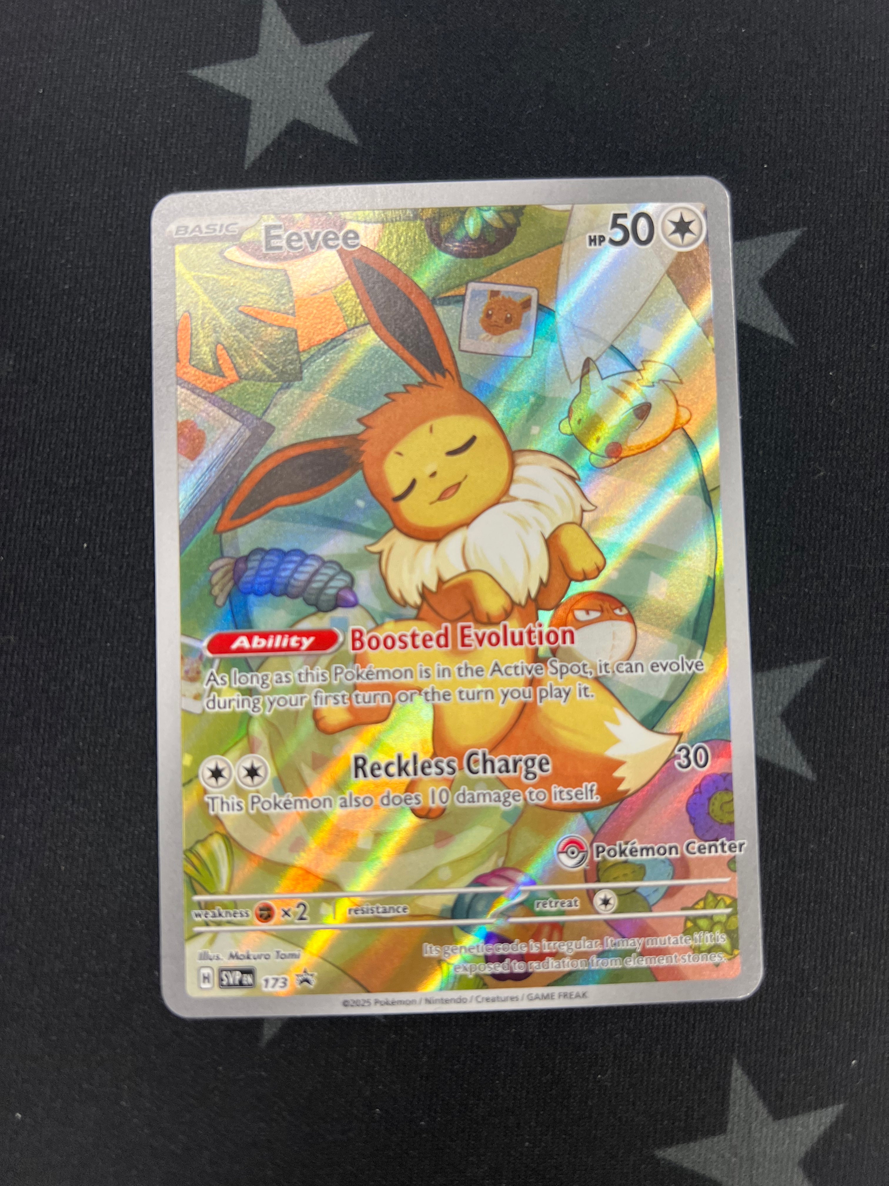 2025 Pokemon Eevee 173 Pokemon Center Exclusive Prismatic Evolutions Promo Card - Perfect for Collectors, Trading & Pokemon TCG Battles